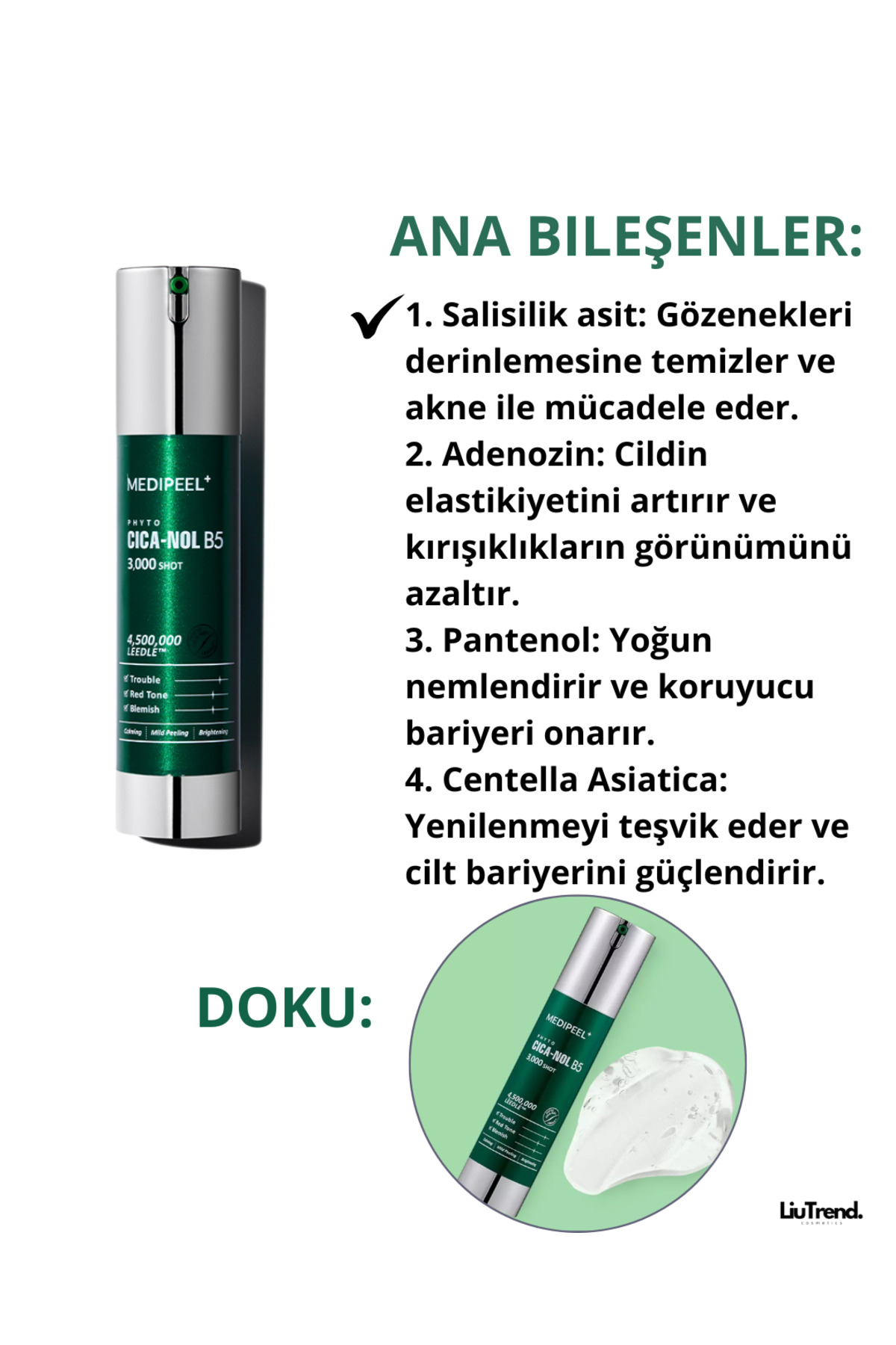 Phyto Cica-nol B5 3000 Shot Serum 50 ml Spikül Ve Centella Içeren Serumu M0408 — MP0408 — تصویر 2 از 8