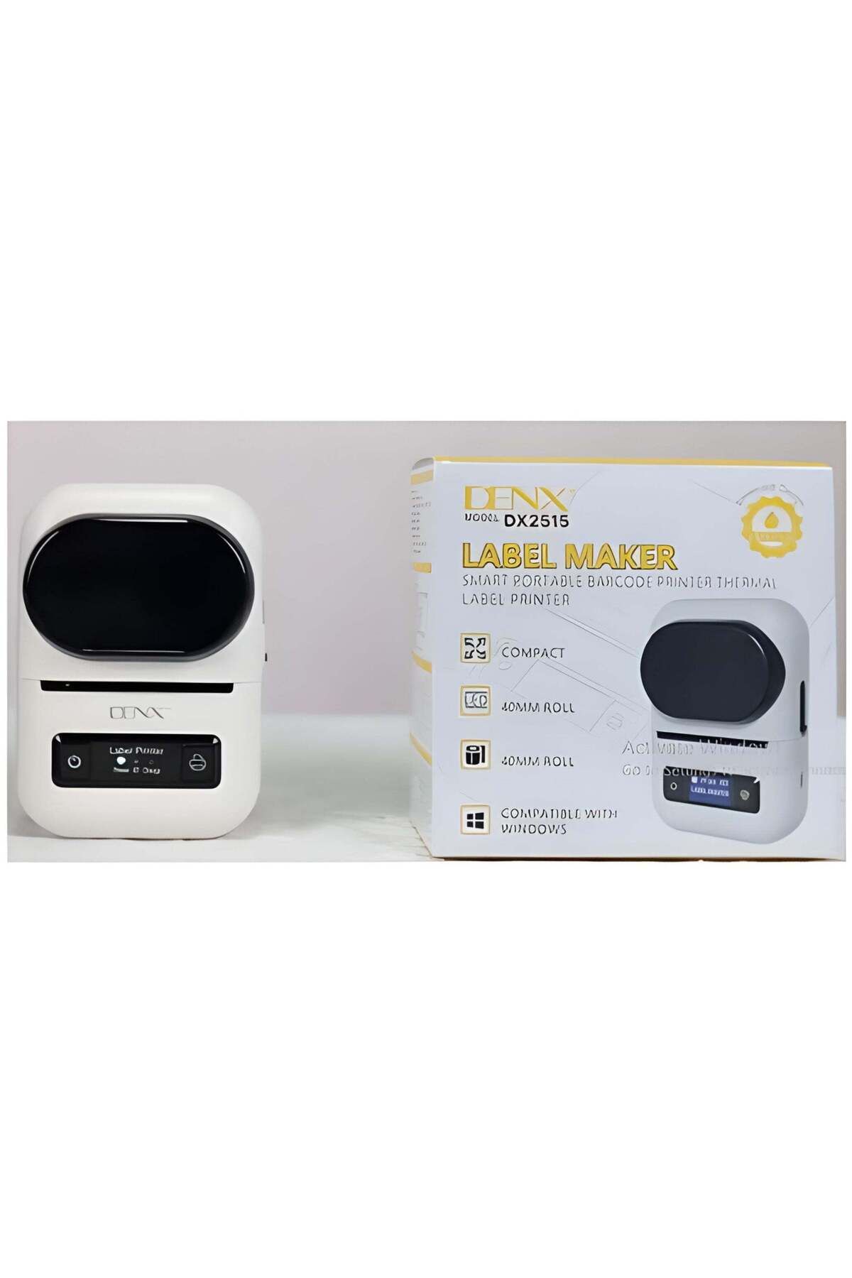 Denx-A portable wireless thermal printer for invoices, receipts and barcodes that works with Bluetooth, 8