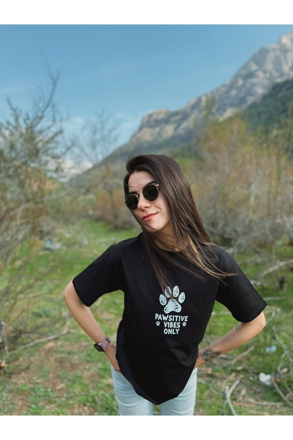 Store Unisex Regular Tişört -Pozitif Patiler