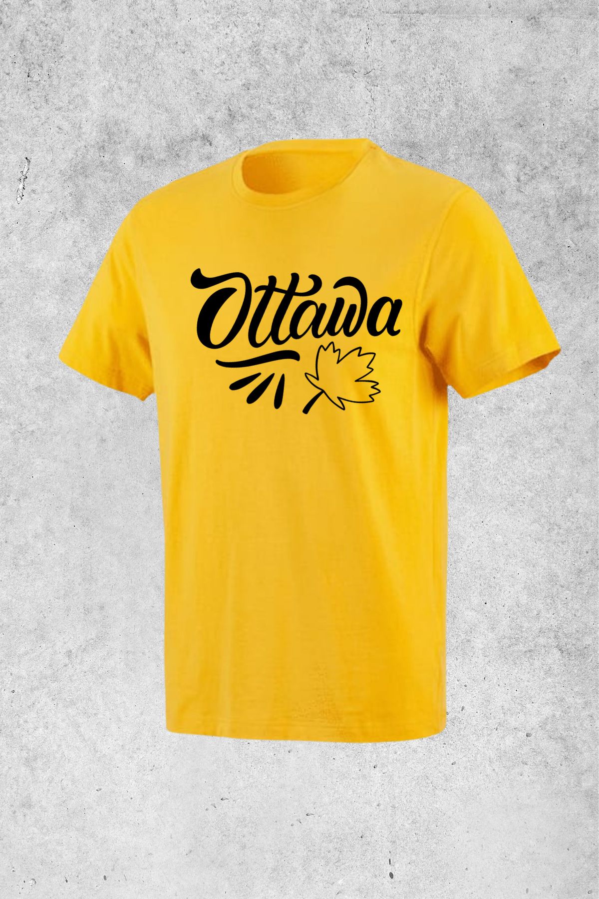 MOLICO Basic unisex sıfır yaka kısa kollu Ottowa baskılı tshirt