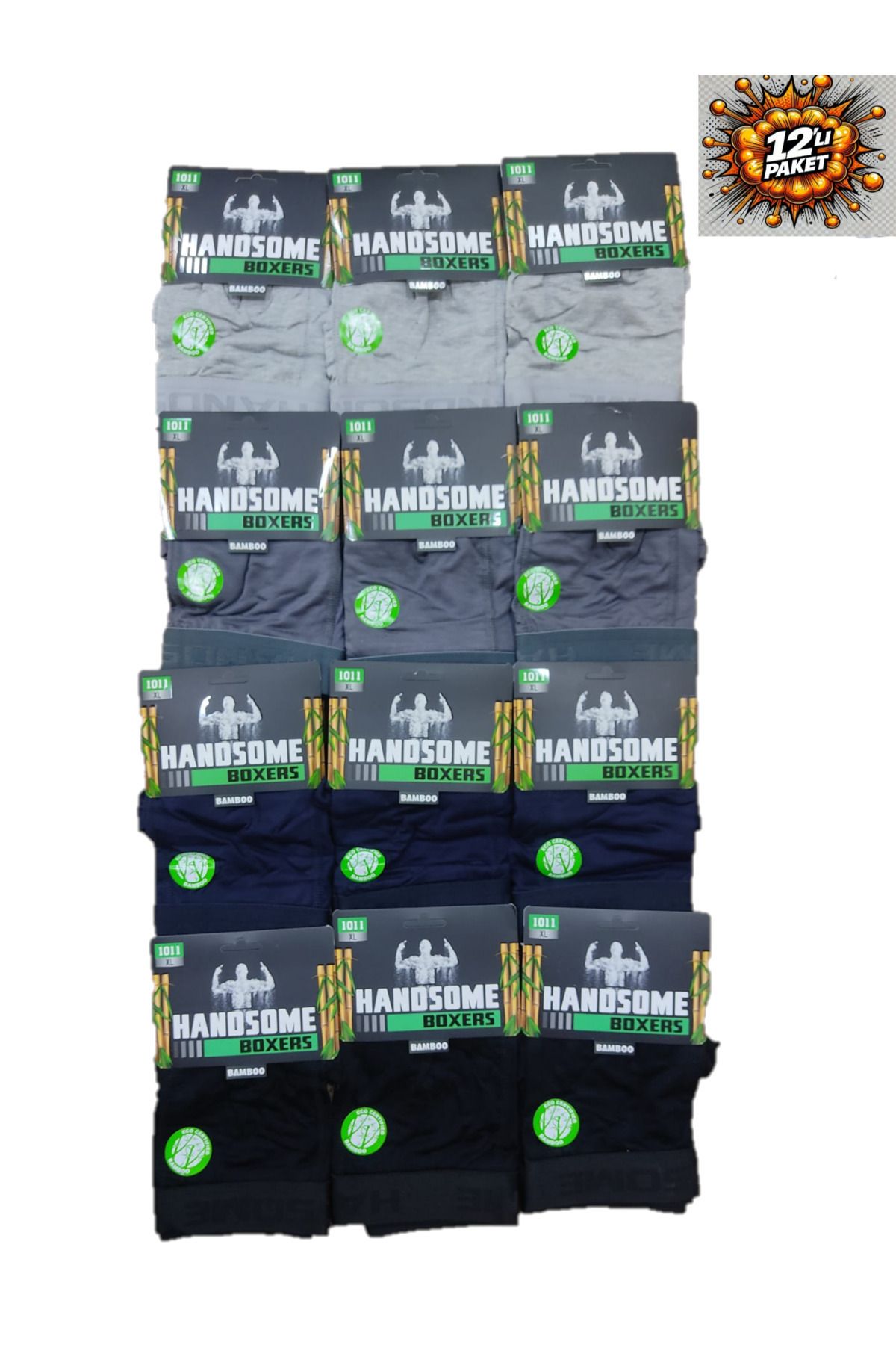 Pardon Erkek Bamboo Boxer 12 Adet