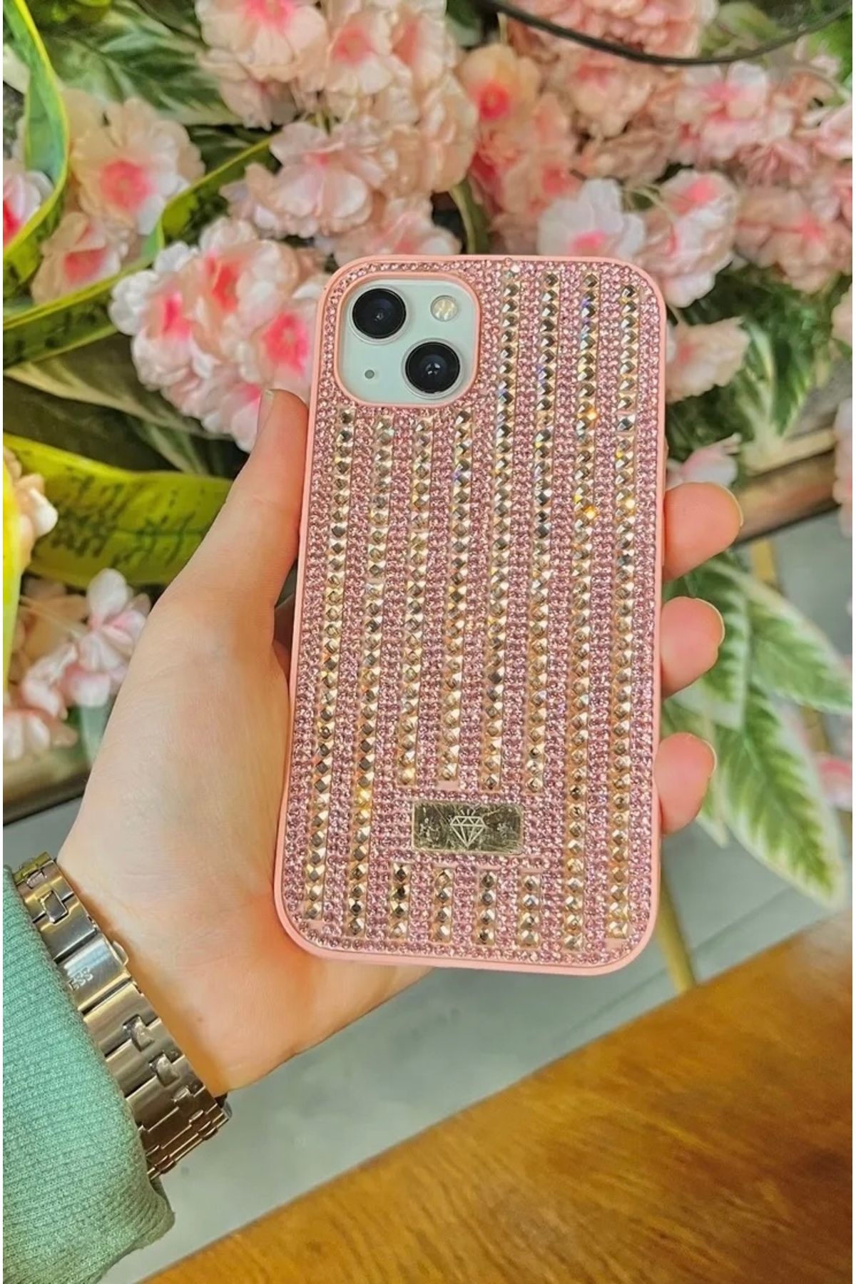 Seres CASE İphone 13/14/15 Uyumlu Elmas Pırıltılı Taşlı Desenli Kılıf