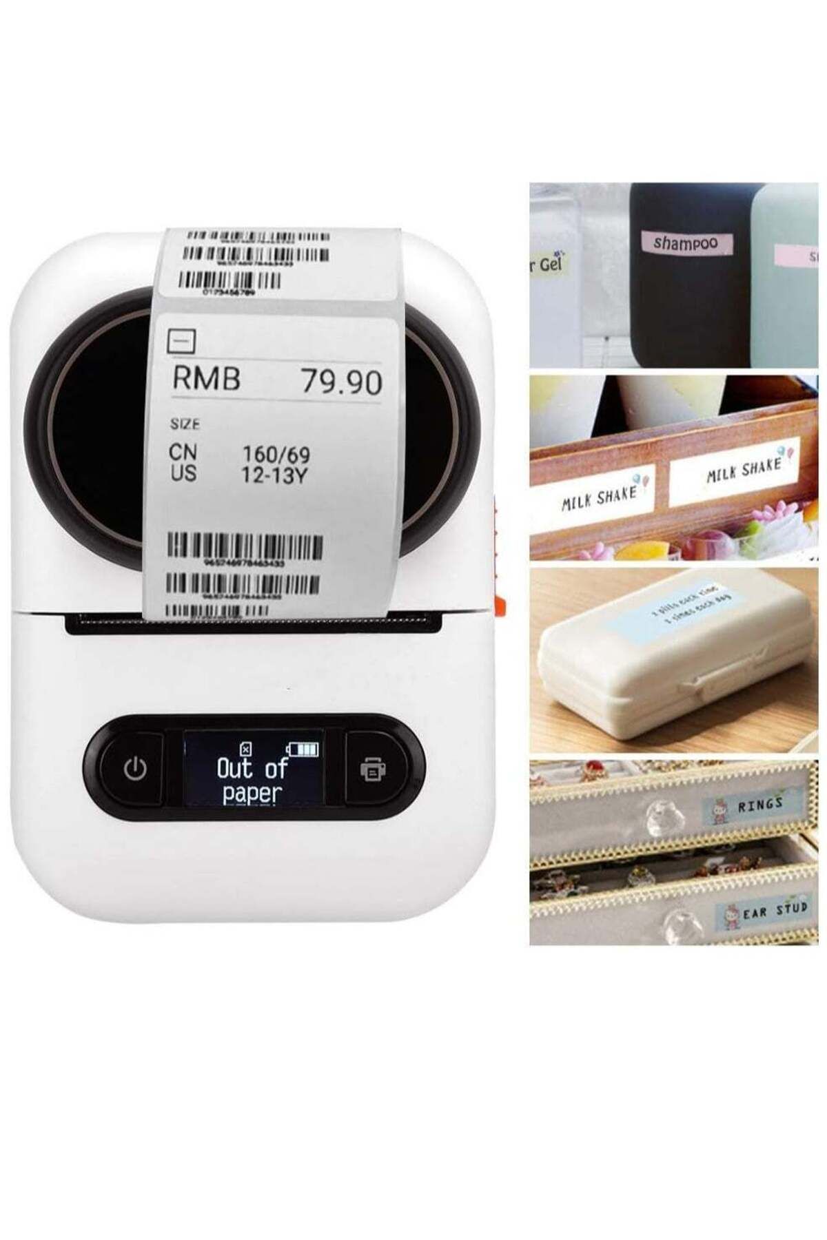 Denx-A portable wireless thermal printer for invoices, receipts and barcodes that works with Bluetooth, 5