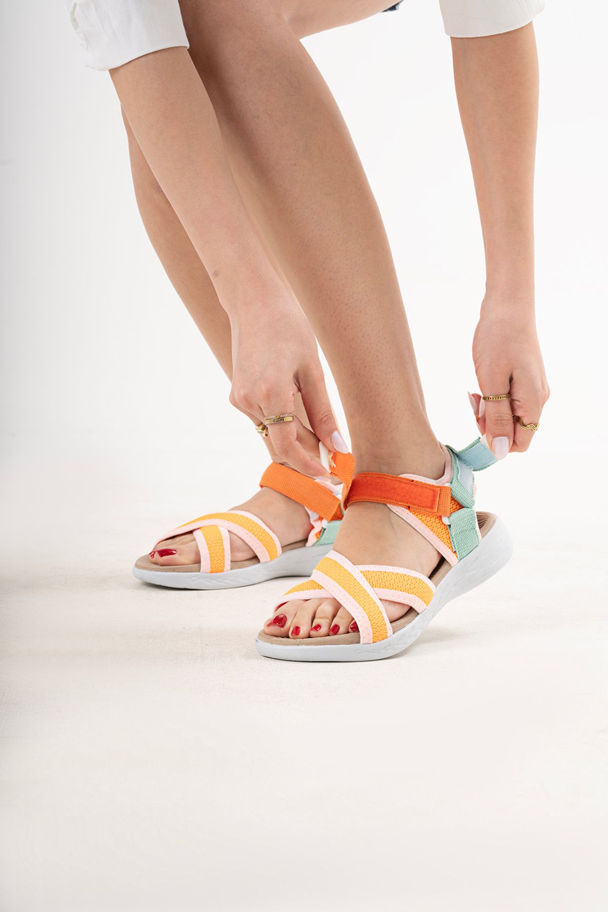sandal spor Kadın Çapraz Bant Günlük Sandalet SS001-0159