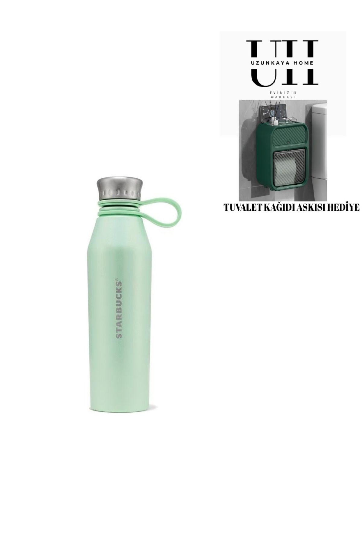 Starbucks ® Çelik Şişe - Parlak Yeşil - 532 ml - Hediyeli