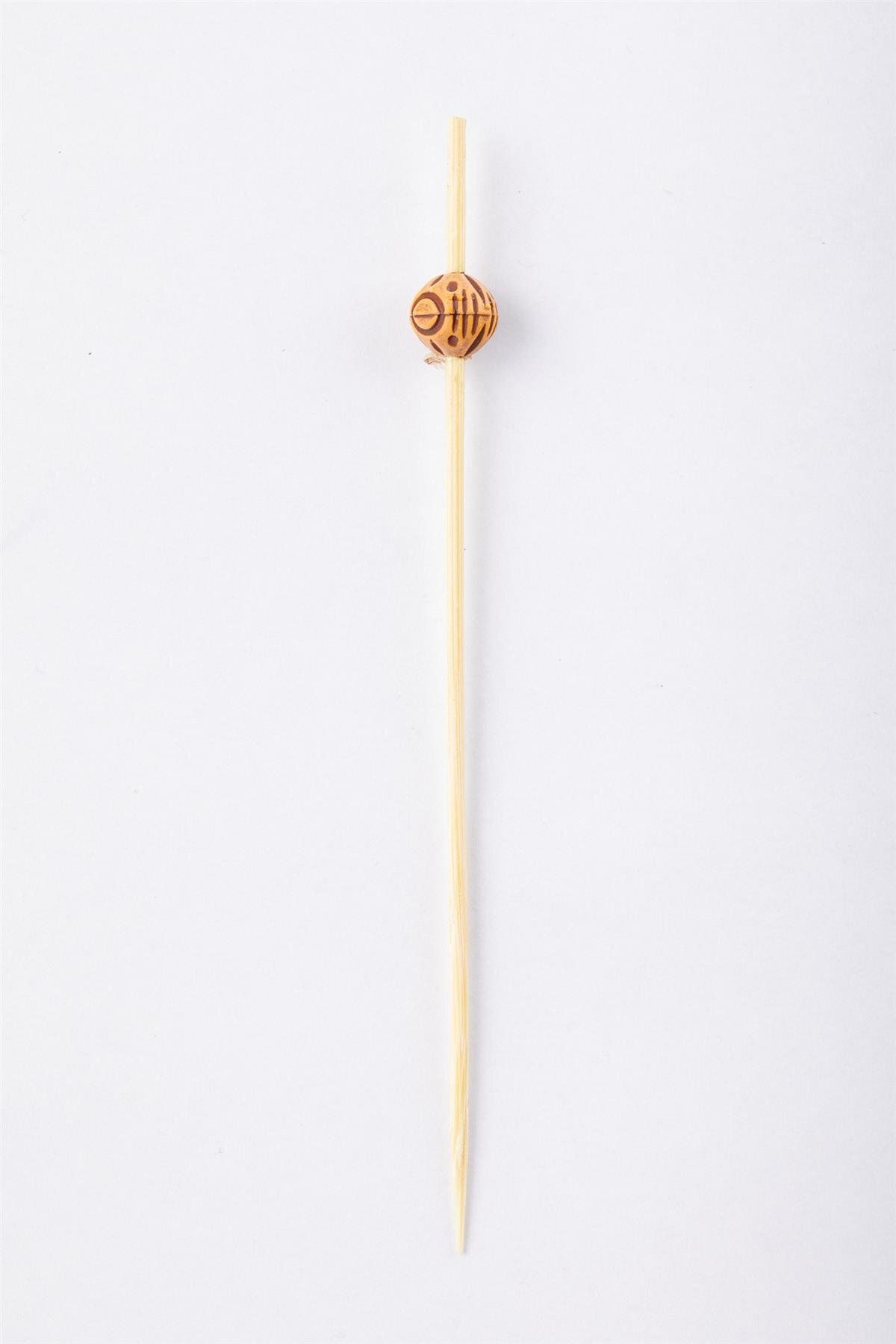 yuandong Bambu Leopar Desenli 12 Cm Kürdan (50'li), Sunum Kürdanı