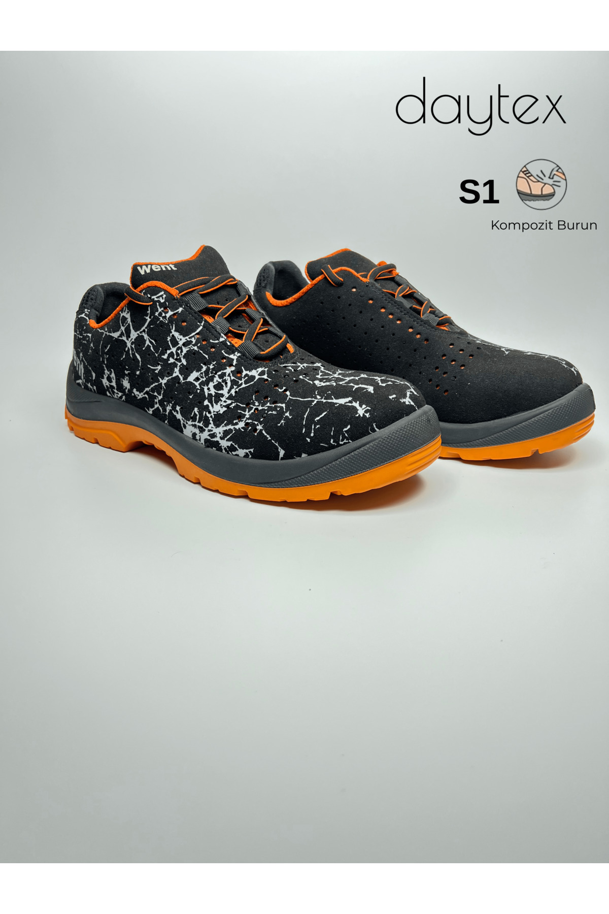  کفش‌های کار ارتوپدی S1 با پنجه کامپوزیت، سبک، راحت، اسپرت و زیره ضد لغزش