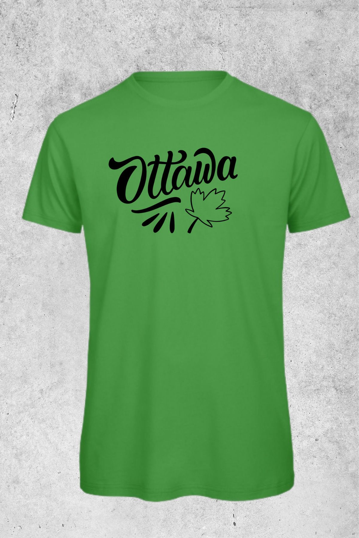 MOLICO Basic unisex sıfır yaka kısa kollu Ottowa baskılı tshirt