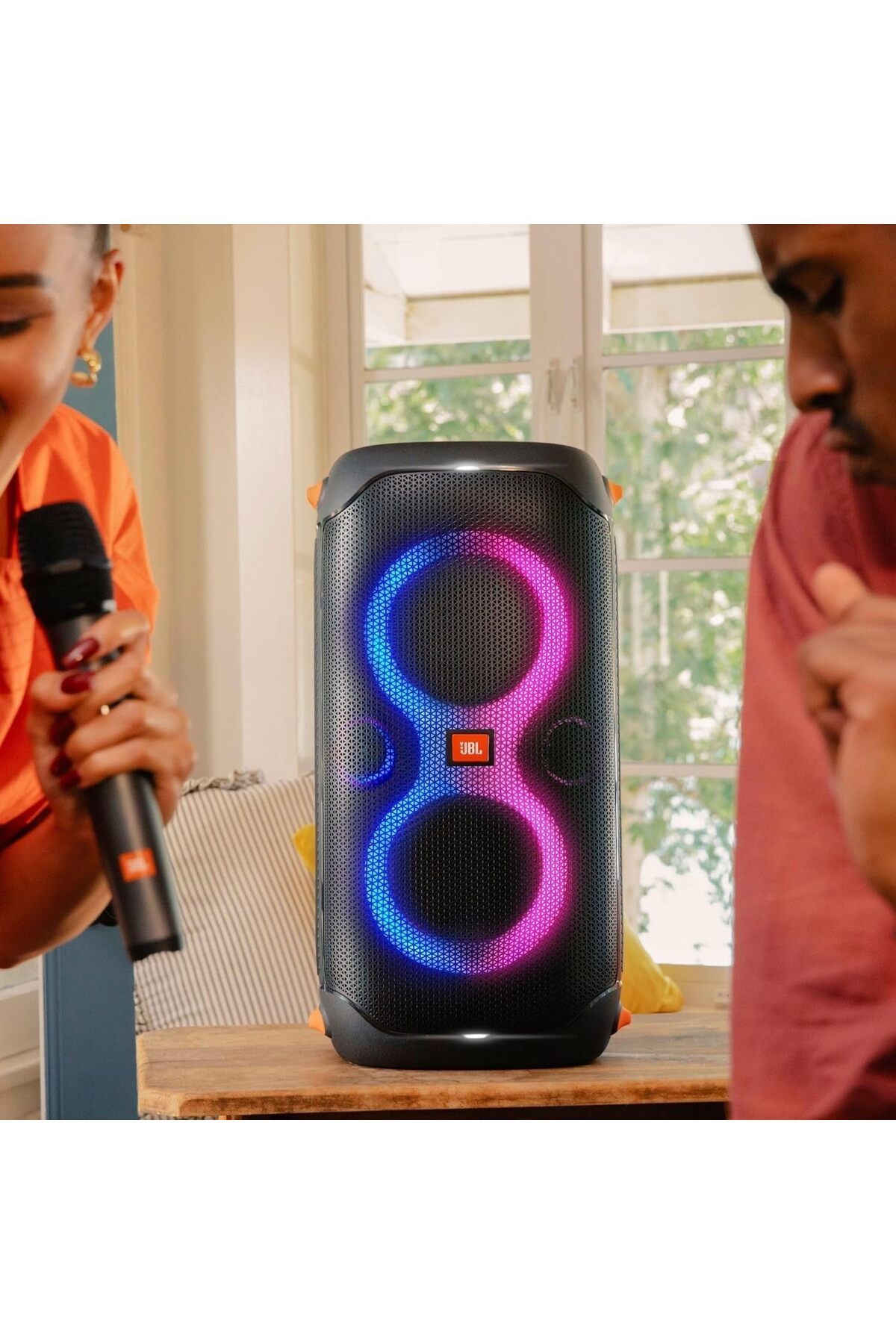 JBL-Party Box 110 and Wireless Microphone Bundle Speaker and Microphone with LED Light Effect, 160W 9