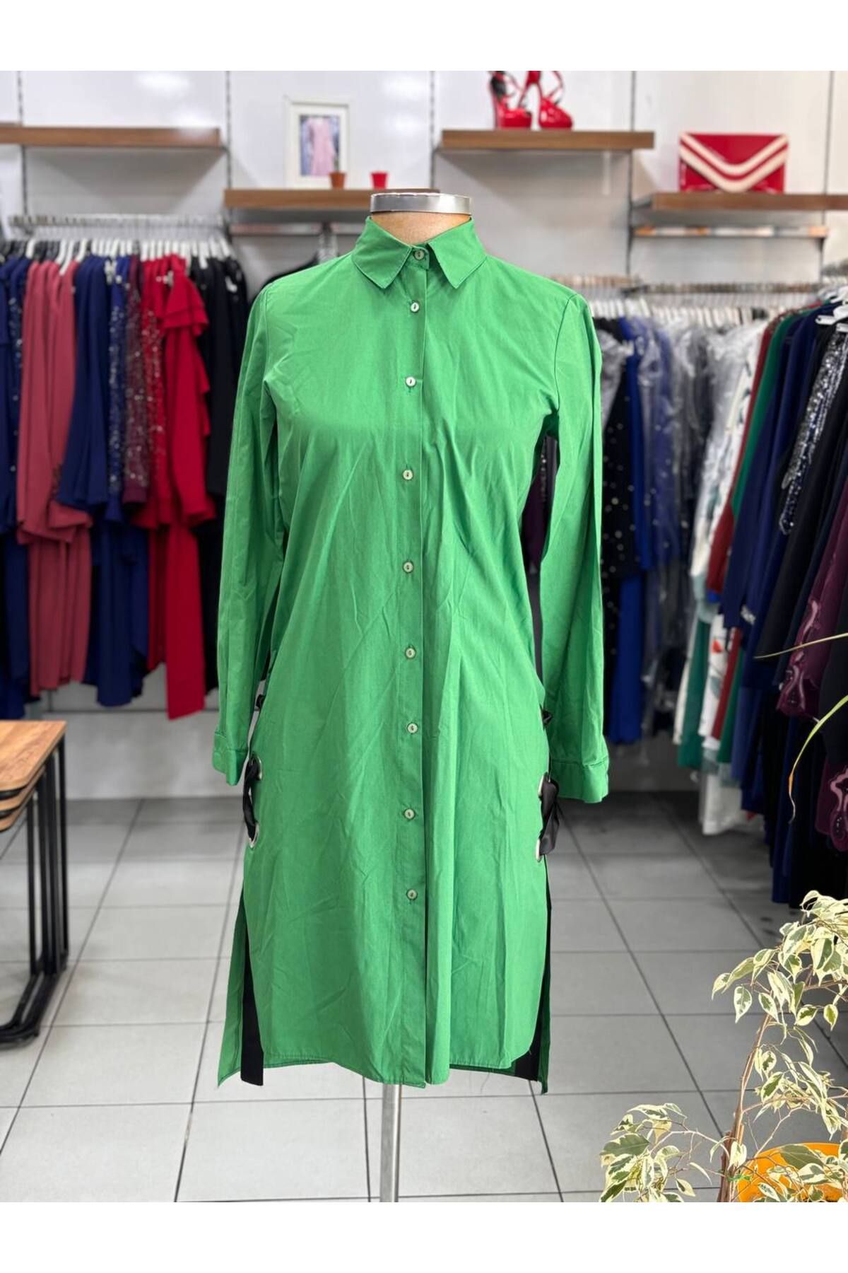 Bulem Collection Kuş Gözlü Detaylı Fit Tunik