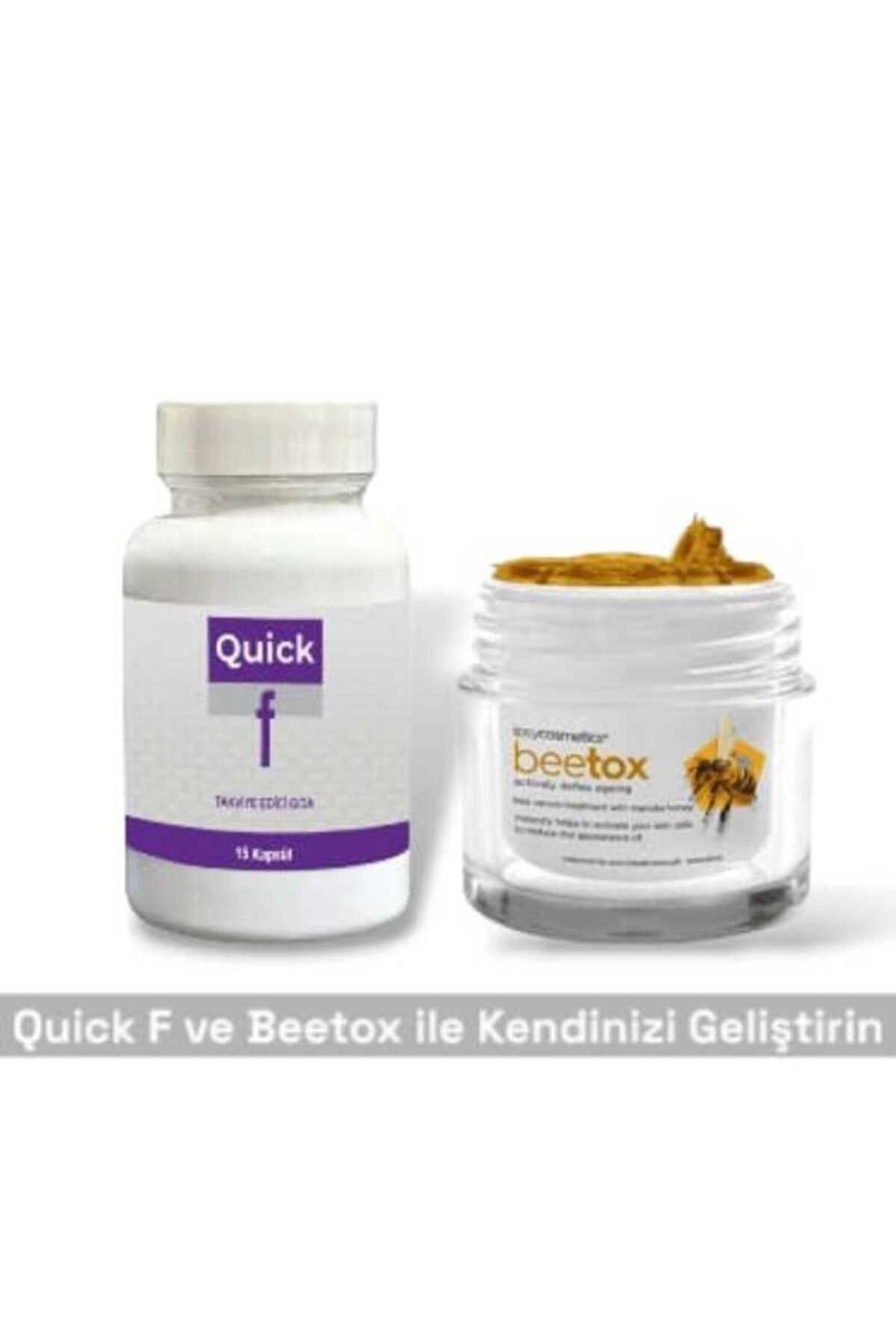 Quick F Zayıflatıcı Diyet Destekleyici Takviye 15'li + Bee Tox Arı Zehri Kırışıklık Önleyici Krem