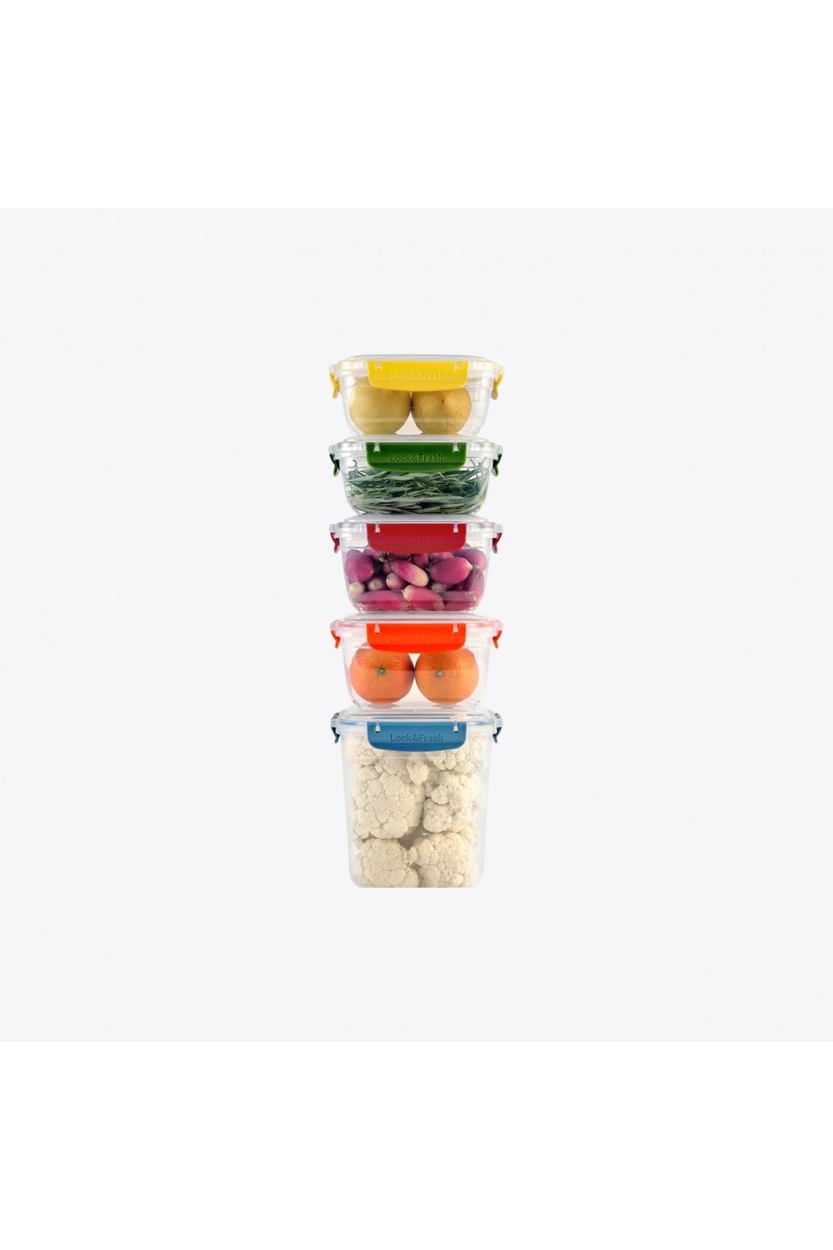 ELDİPA 5'li Master Dikdörtgen Smart Saklama Kabı Seti – 2x0.8L, 2x1L, 1x2.1L – BPA İçermez –Premium Plastik