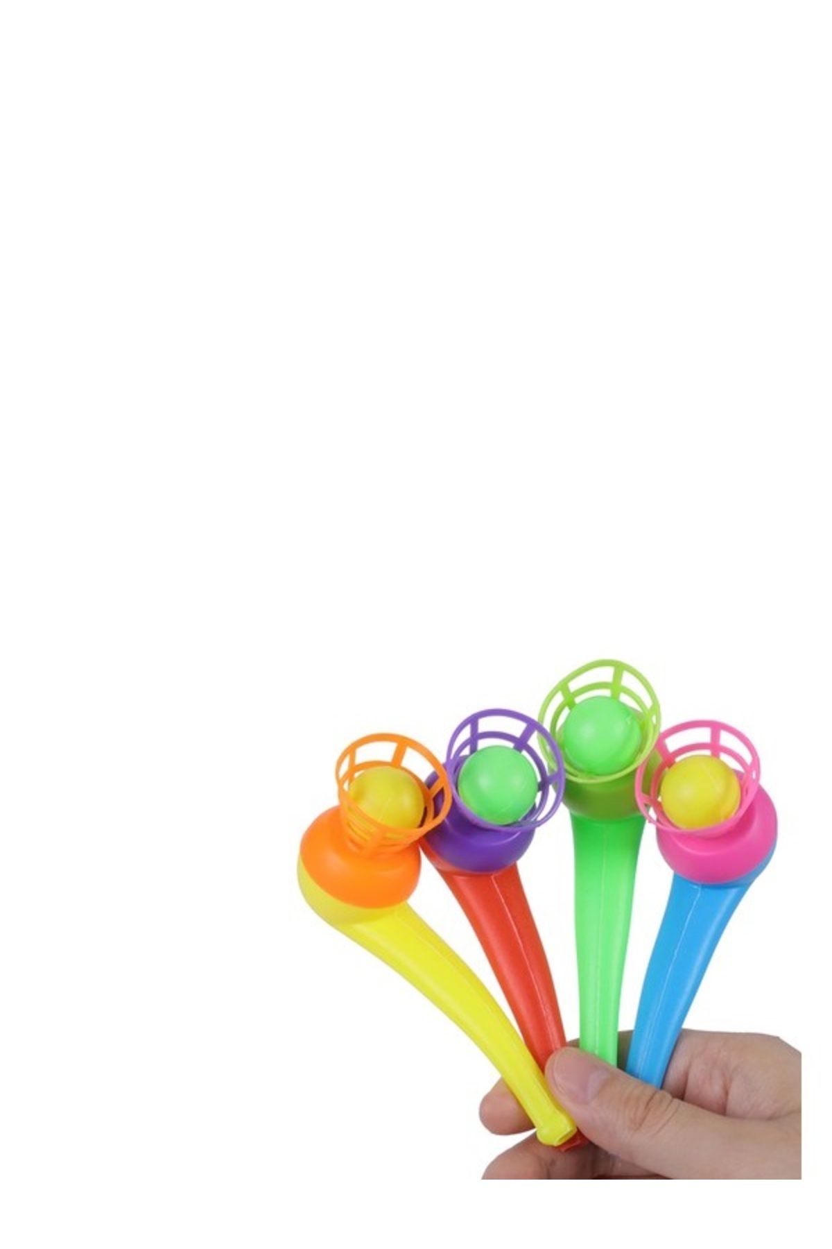 BeraToys 4'lü Set Oyuncak Saksafon Popit Pipet Top Üfleme Nefes Kontrolü Oyunu