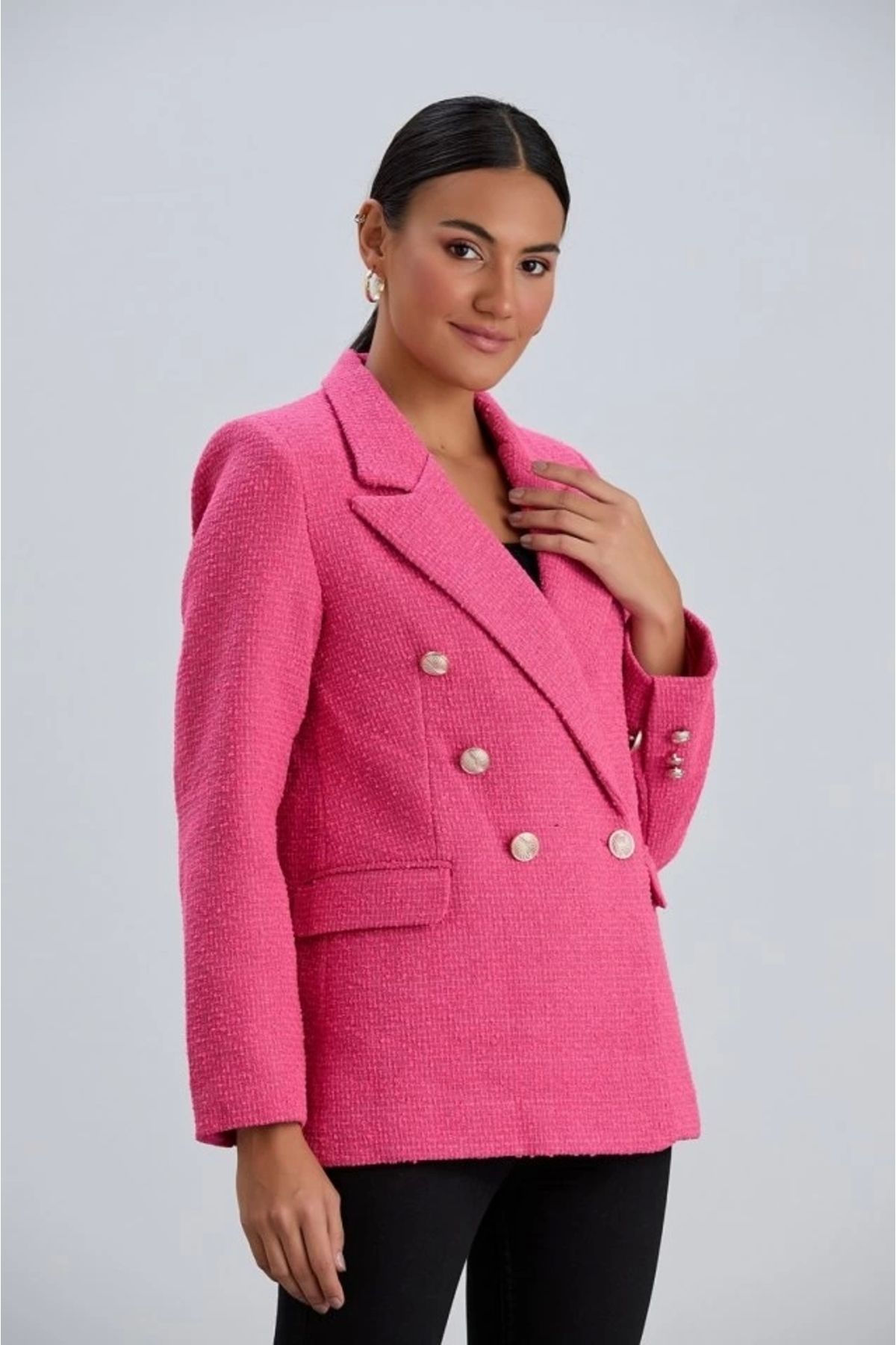 Butik Kruvaze Tüvit Ceket