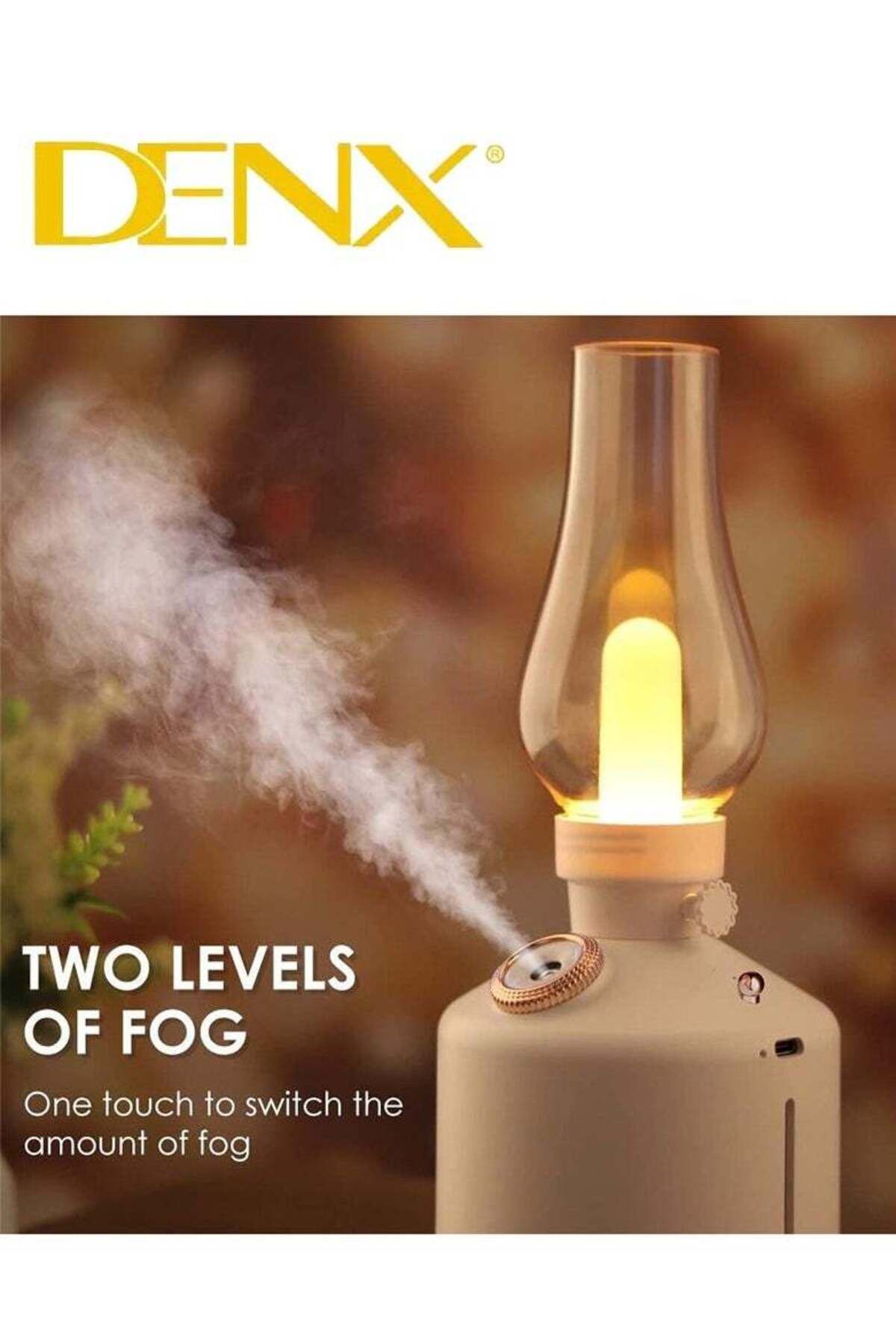 Denx-مرطب بالموجات فوق الصوتية لاسلكي مع ضوء ليلي وشحن USB 1