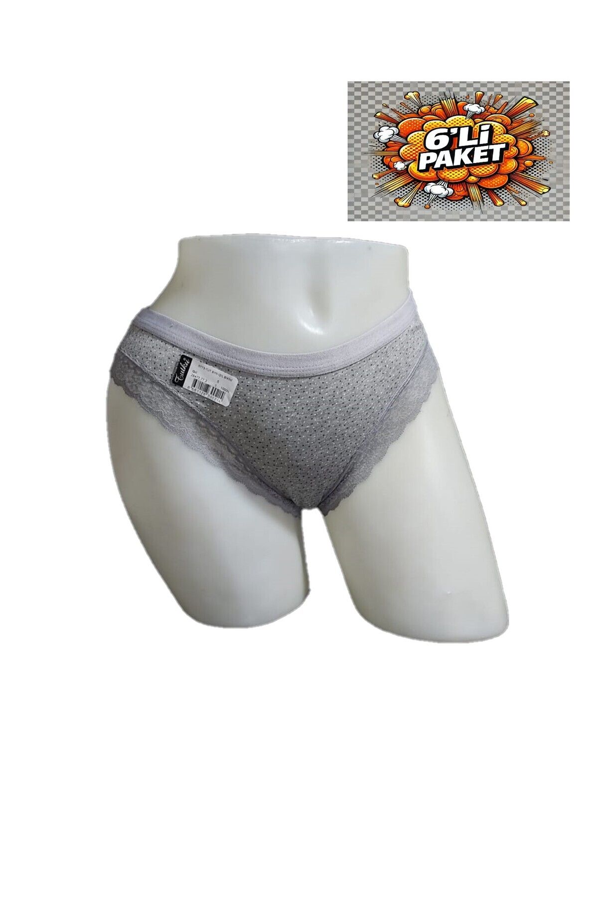 HOBY İÇ GİYİM Kadın Bikini Kenarları Dantelli 6 Adet
