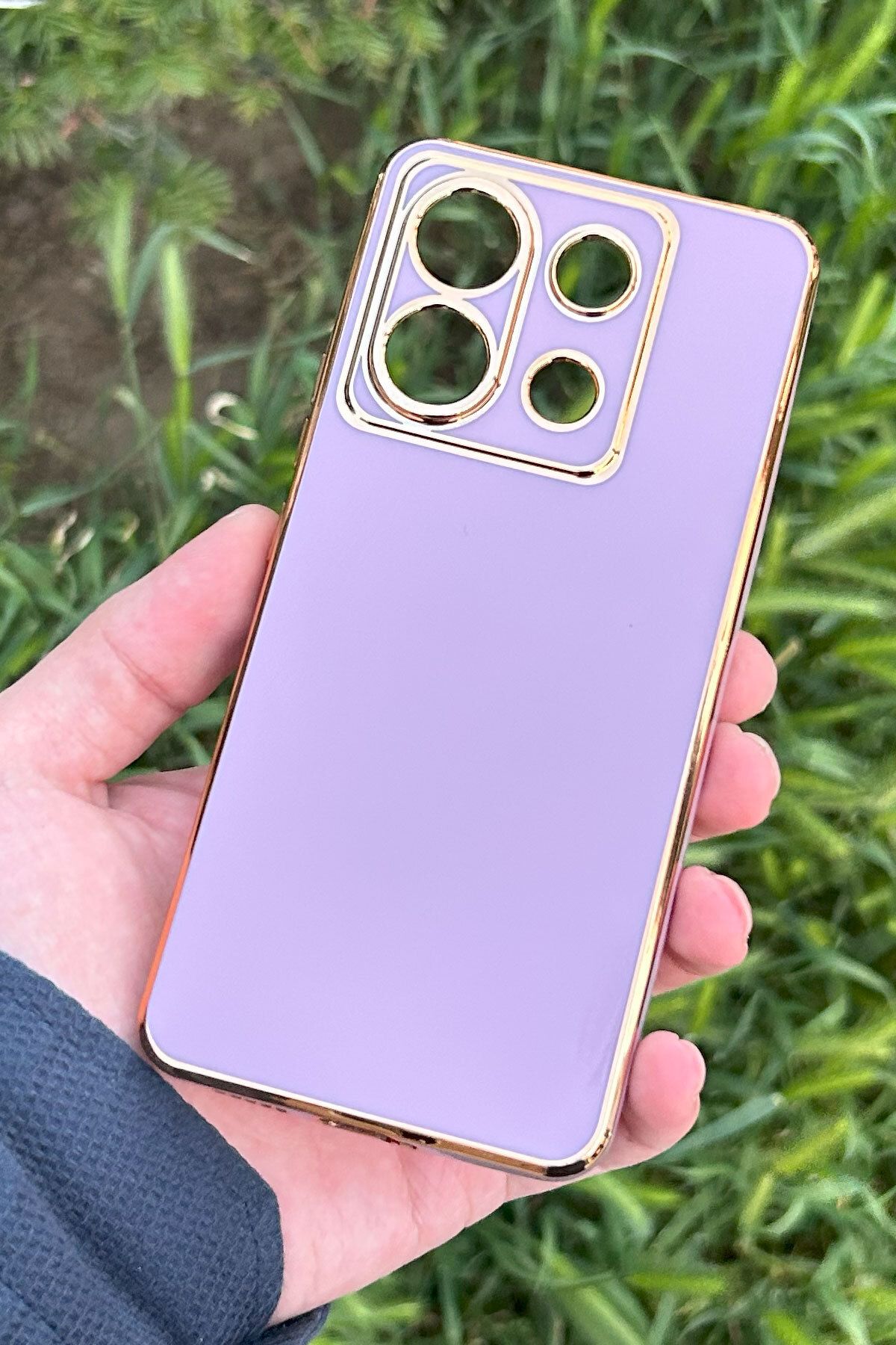 CEPSTOK Xiaomi Redmi Note 13 Pro 5G Kılıf Kenar Detaylı Yumuşak Parlak Silikon