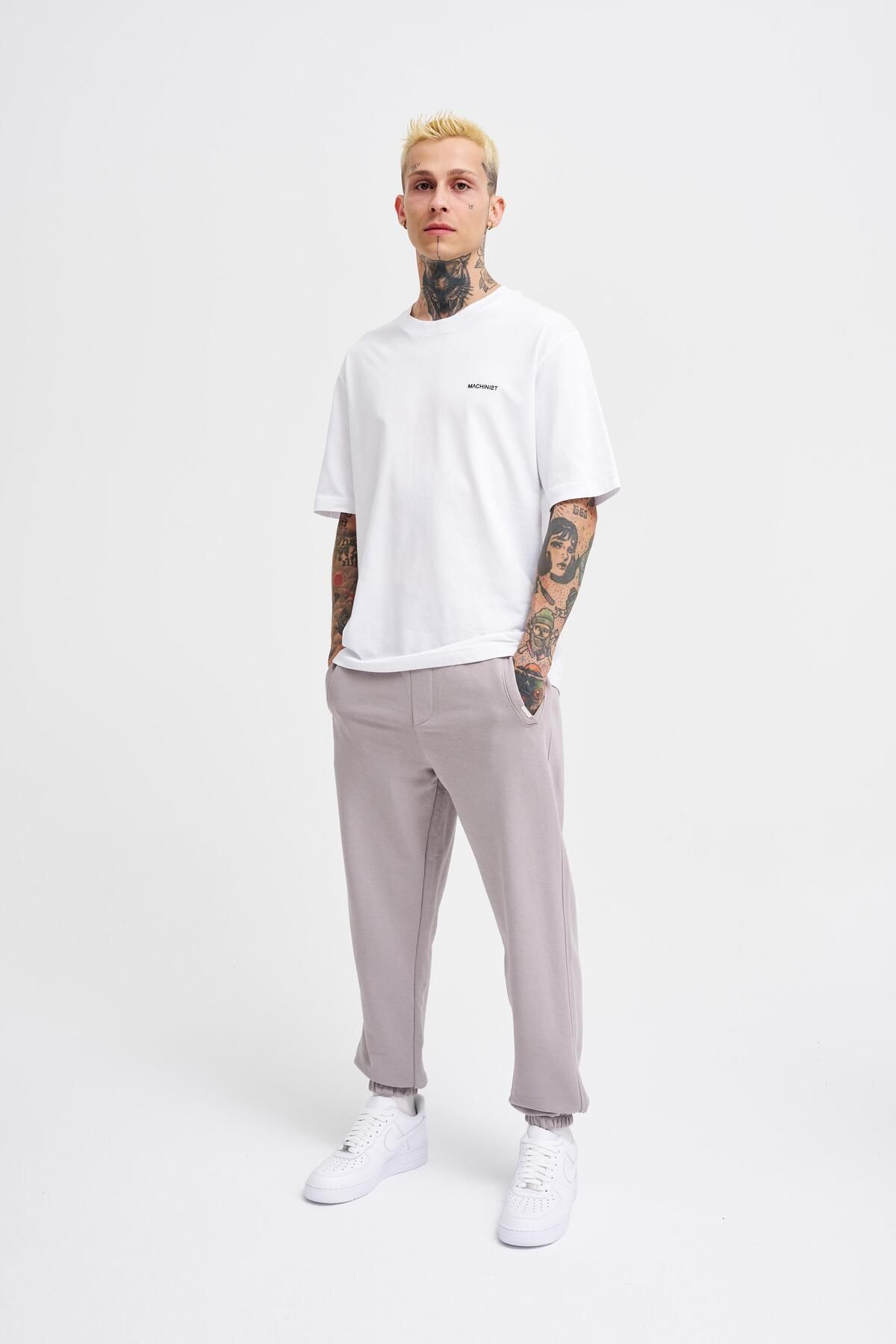 Machinist-Men's Basic Jogger Relaxed Gray Sweatpants 6
