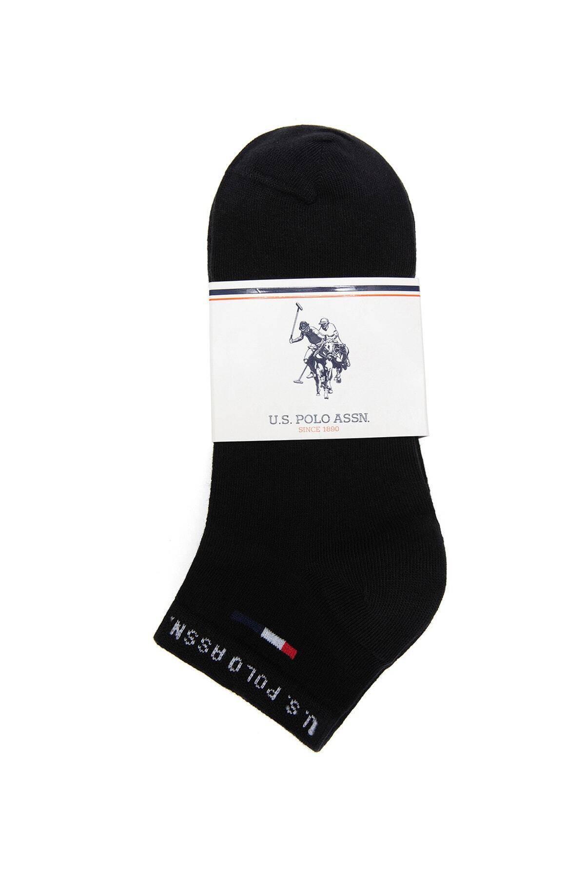 U.S. Polo Assn.-مجموعة من 5 جوارب سوداء - مقاس عادي - تصميم أنيق ومريح (للرجال/) 4