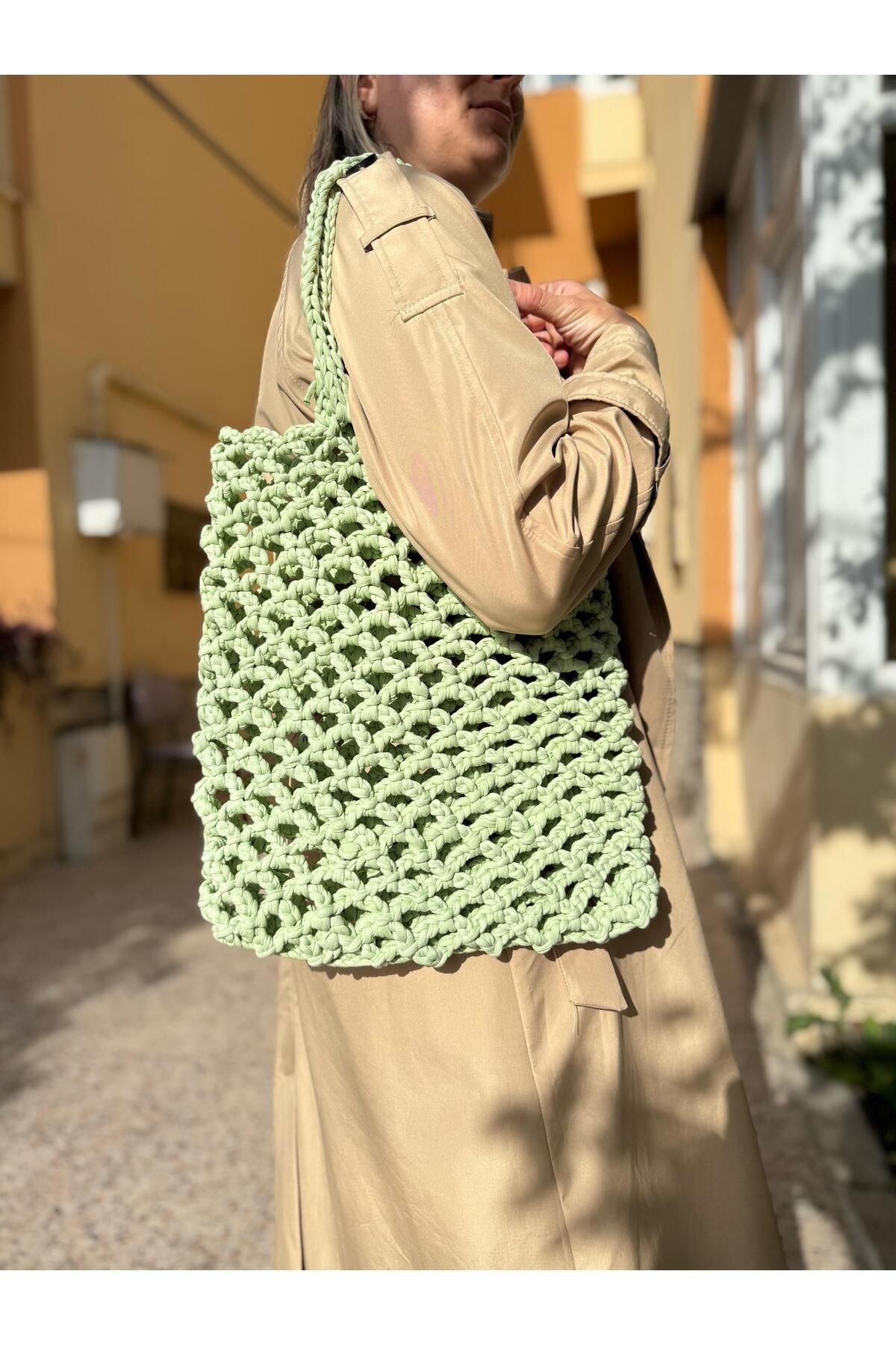 Handmade Örgü File Çanta