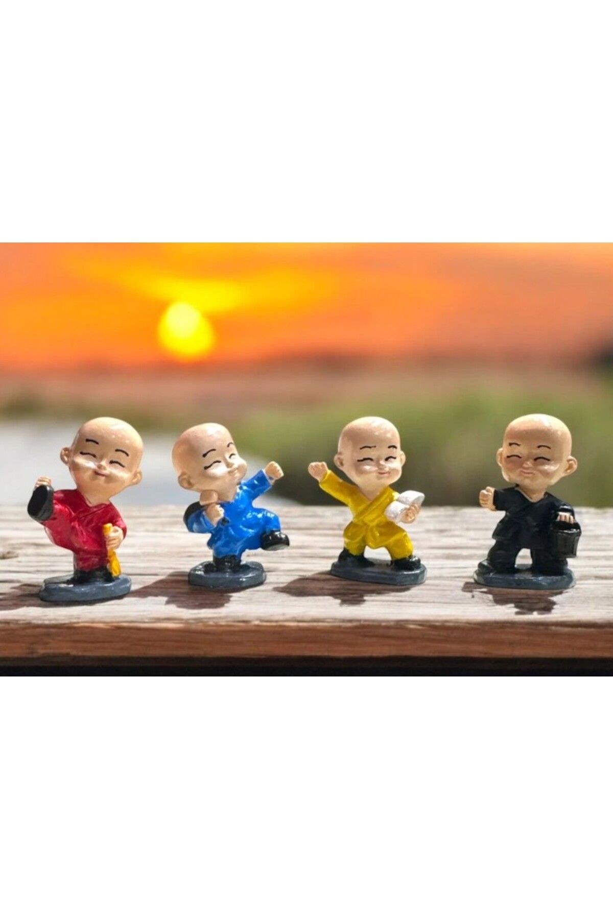 esdekor 4'lü Dekoratif Karate Kid Polyester Biblo Hediyelik