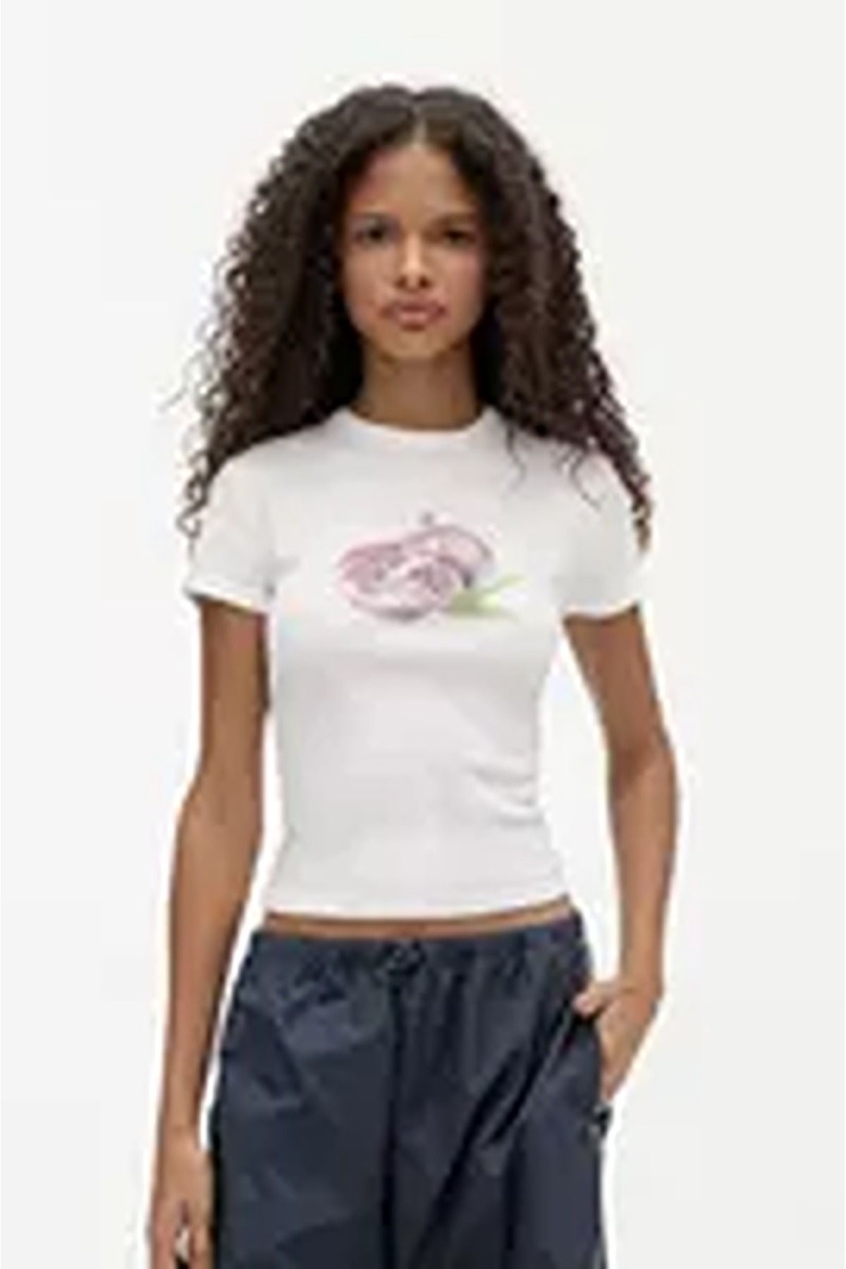JANSO GROUP - KADIN PAMUKLU BASKILI KISA KOLLU CROP TSHIRT06