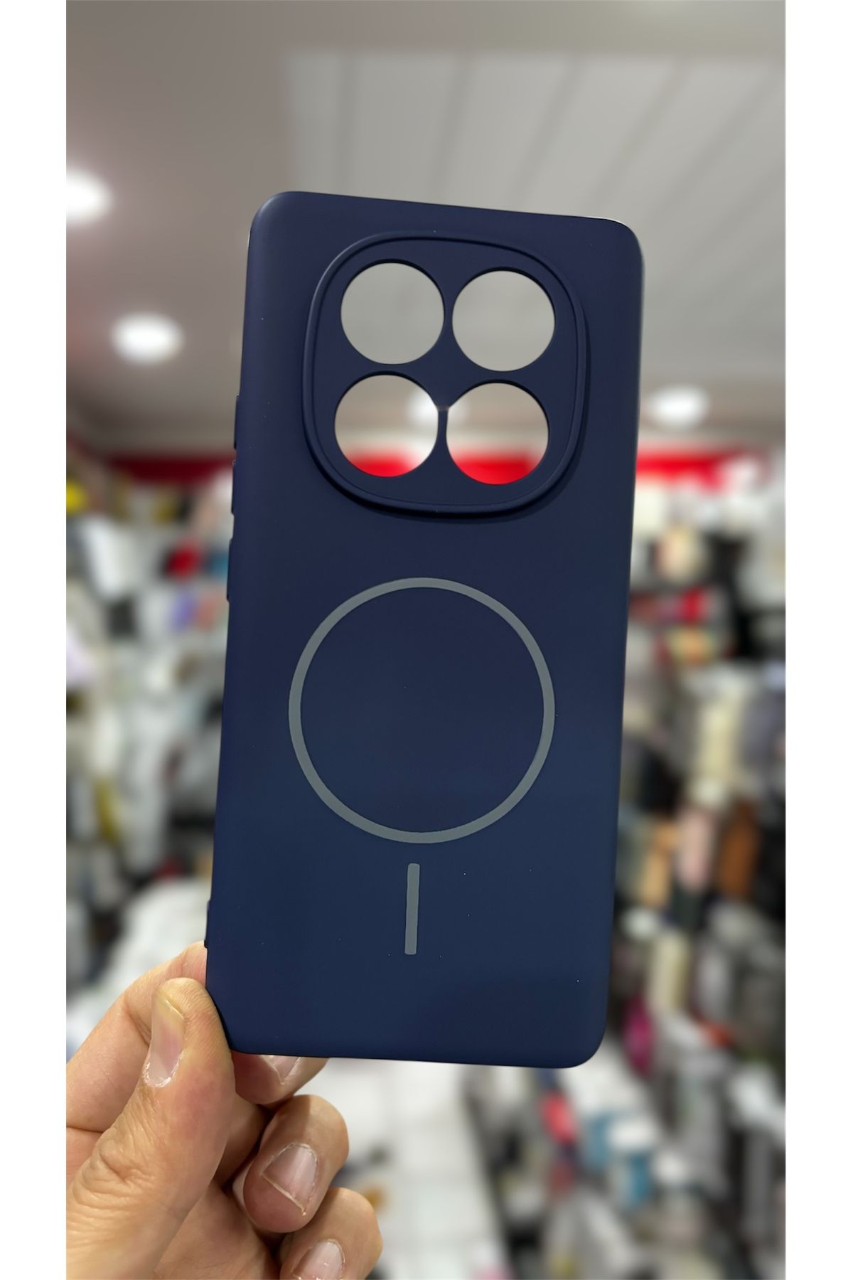 darkpower Xiaomi Redmi Note 14 Pro 5g Magsafeli Manyetik Şarjlı Darbe Emici Lacivert Kılıf