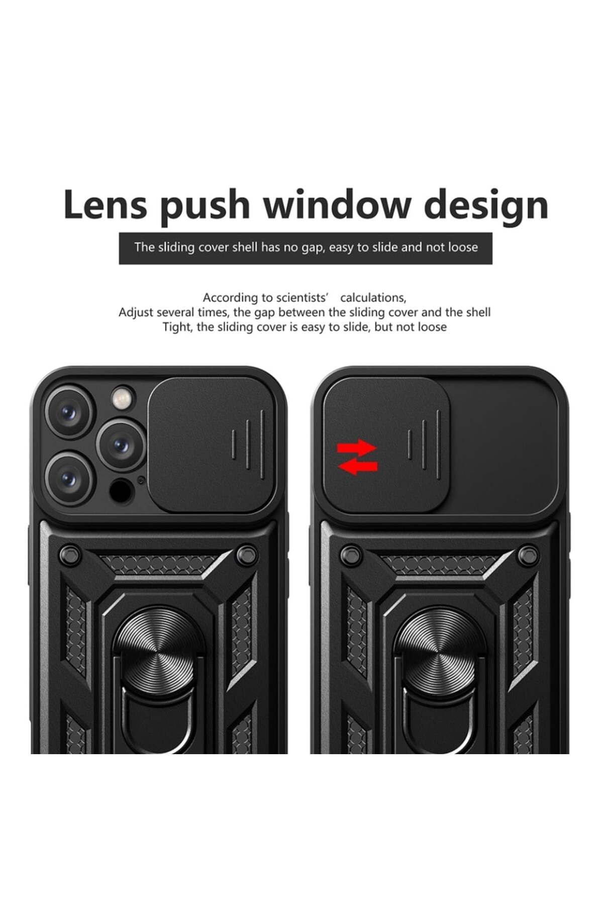 SKYDDAR INNOVATION-Husă pentru iPhone 16 Pro Max, protecție cameră, CamShield, neagră, set autocolante 4