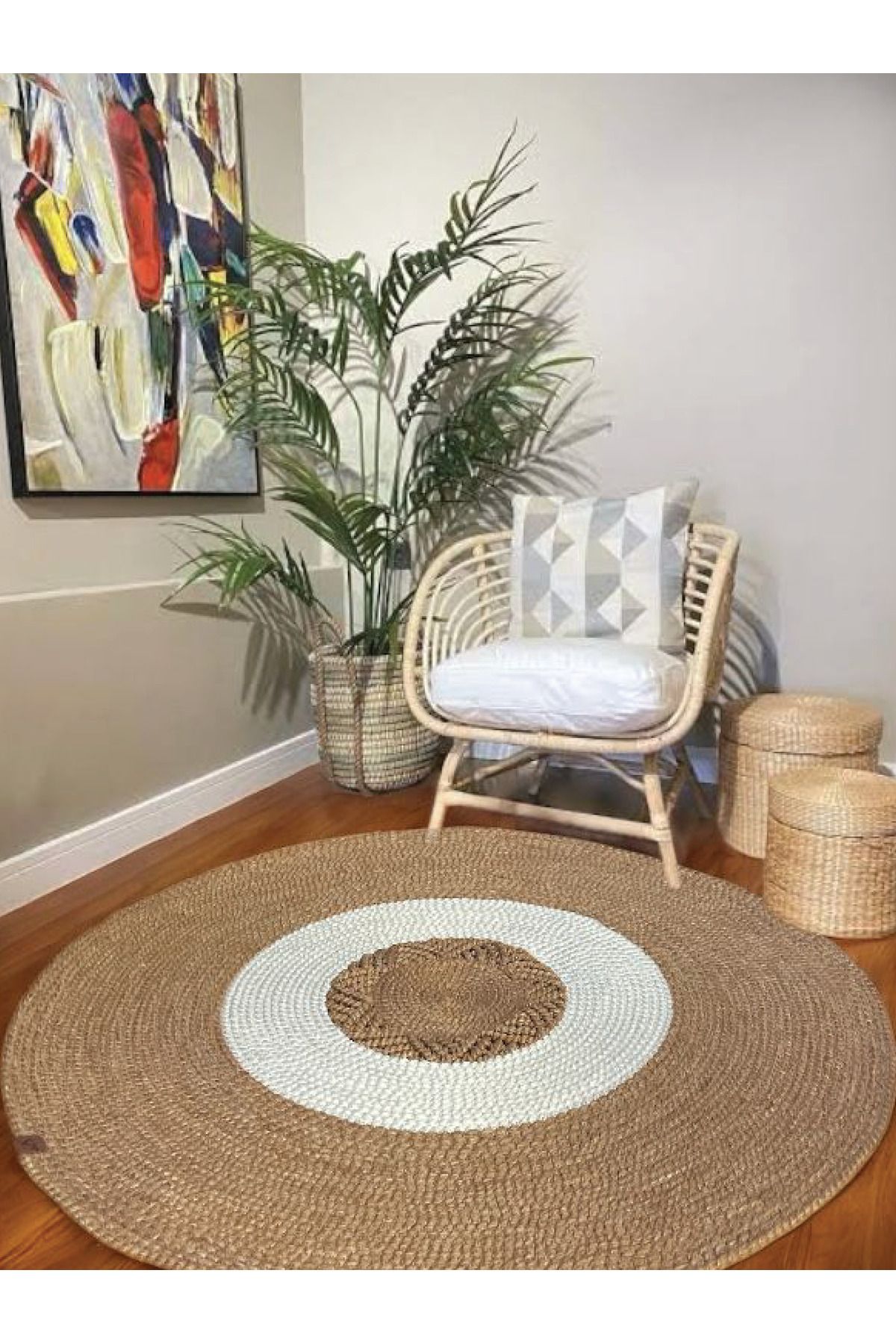 homeınn Yuvarlak Leke Tutmaz Kilim 100 Cm