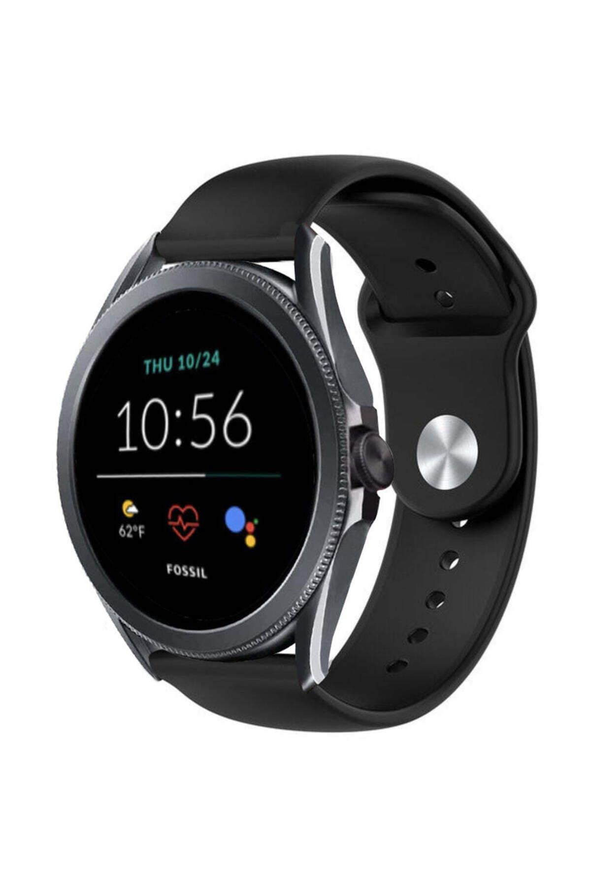 bbtech Fossil Women's Sport / Charter HR 18mm Standart Silikon Kordon Klasik Kayış Esnek 18 mm Band