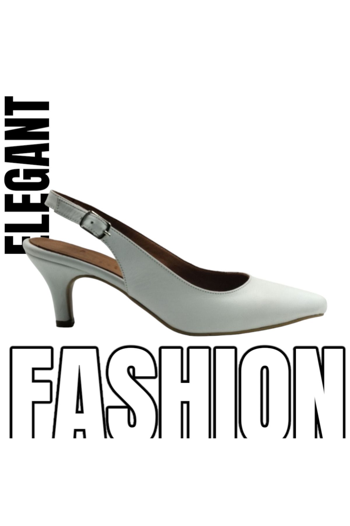Escarpinshoes KADIN HAKİKİ DERİ ARKA AÇIK TOPUKLU GÜNLÜK VE ŞIK AYAKKABI