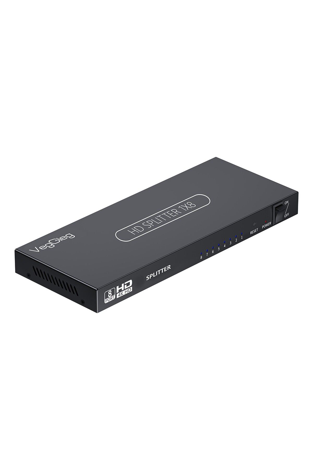 Veggieg 1080P Full HD 1 Giriş 8 Çıkış HDMI Splitter Görüntü Ayırıcı Bölücü Adaptör