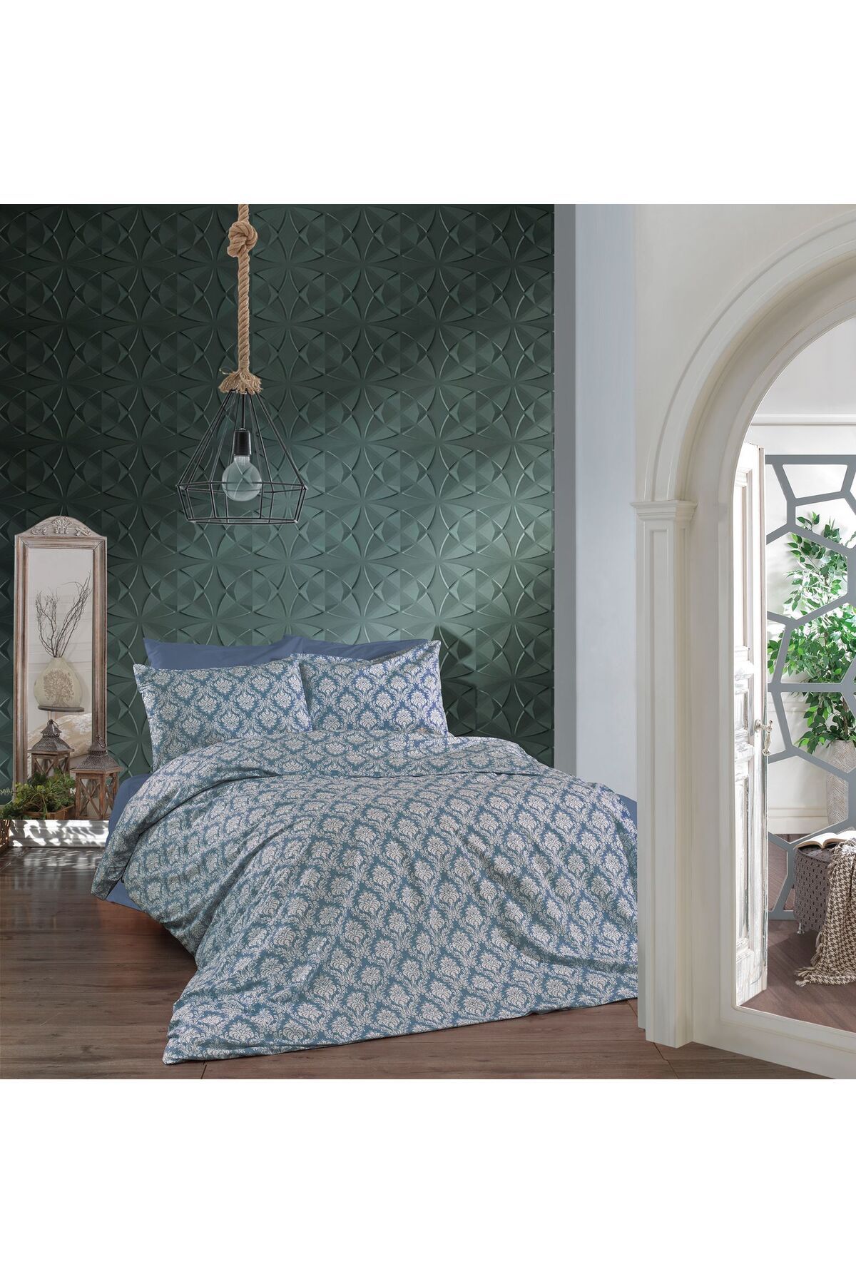 FurkanTicaret Çift Kişilik Nevresim Takımı - 1 Nevresim, 1 Lastikli Çarşaf, 2 Yastık Kılıfı - %70 Pamuk %30 poly
