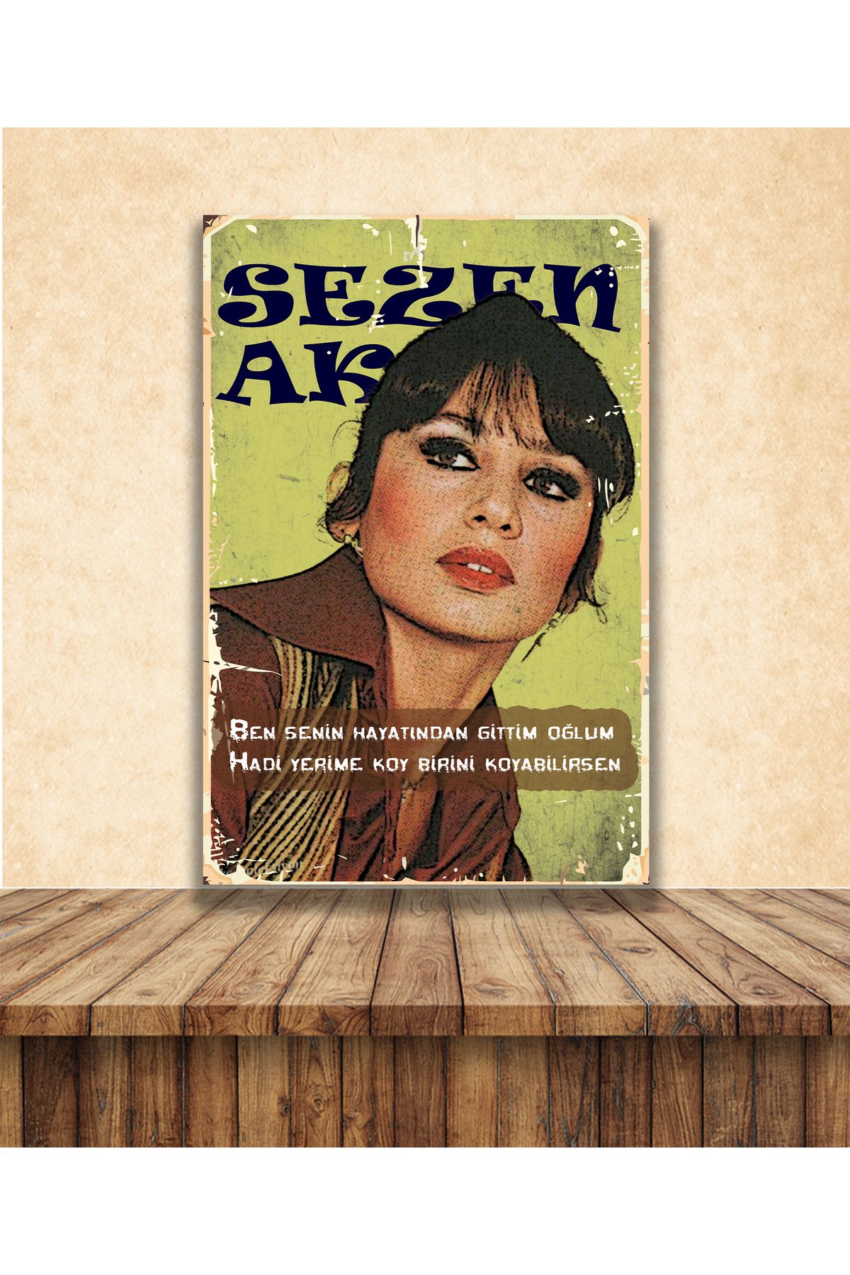 TAKIFİX Sezen Aksu Sözler Temalı 20 x 30 CM MDF Tablo