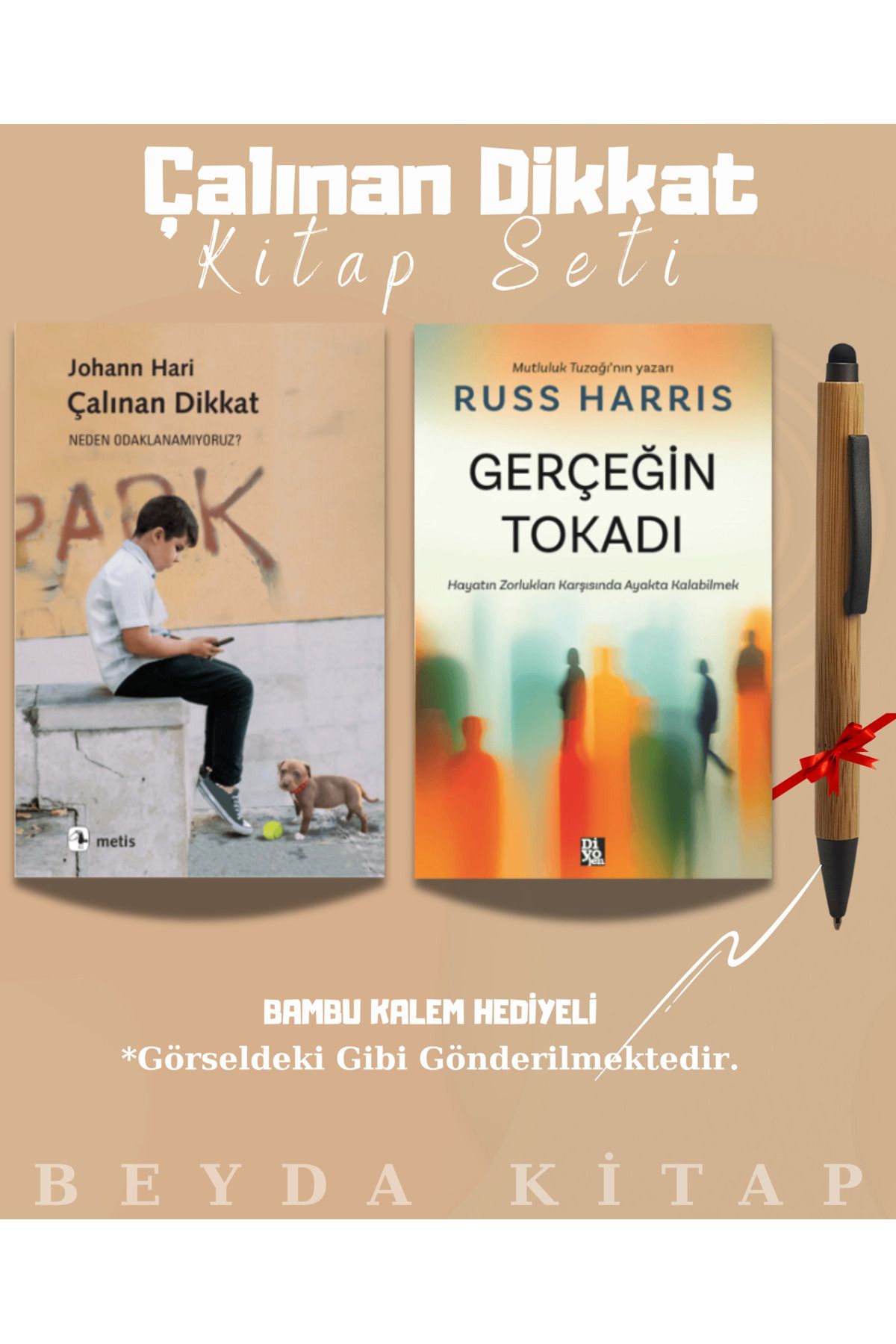 Metis Yayınları Çalınan Dikkat - Gerçeğin Tokadı - Bambu Kalem Hediyeli - Kitap Seti