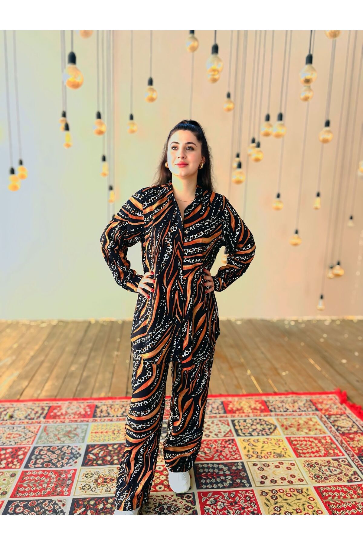 YAMANCAN MODA Viskon Gömlek Pantolon İkili Takım
