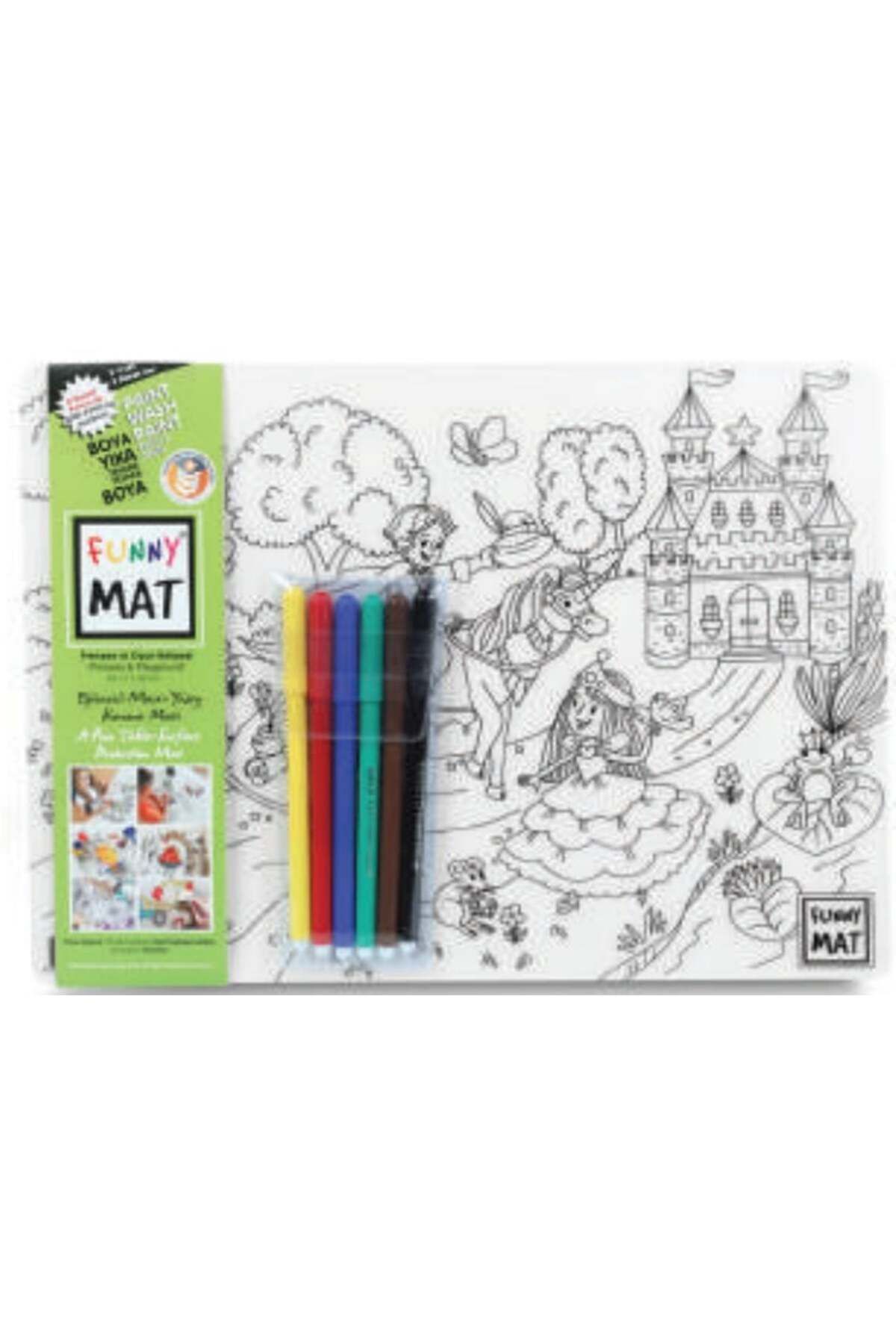 Destek Yayınları Funny Mat Prenses Ve Oyun Bahçesi 6Lı Kalem Hediyeli 25 x 35 cm