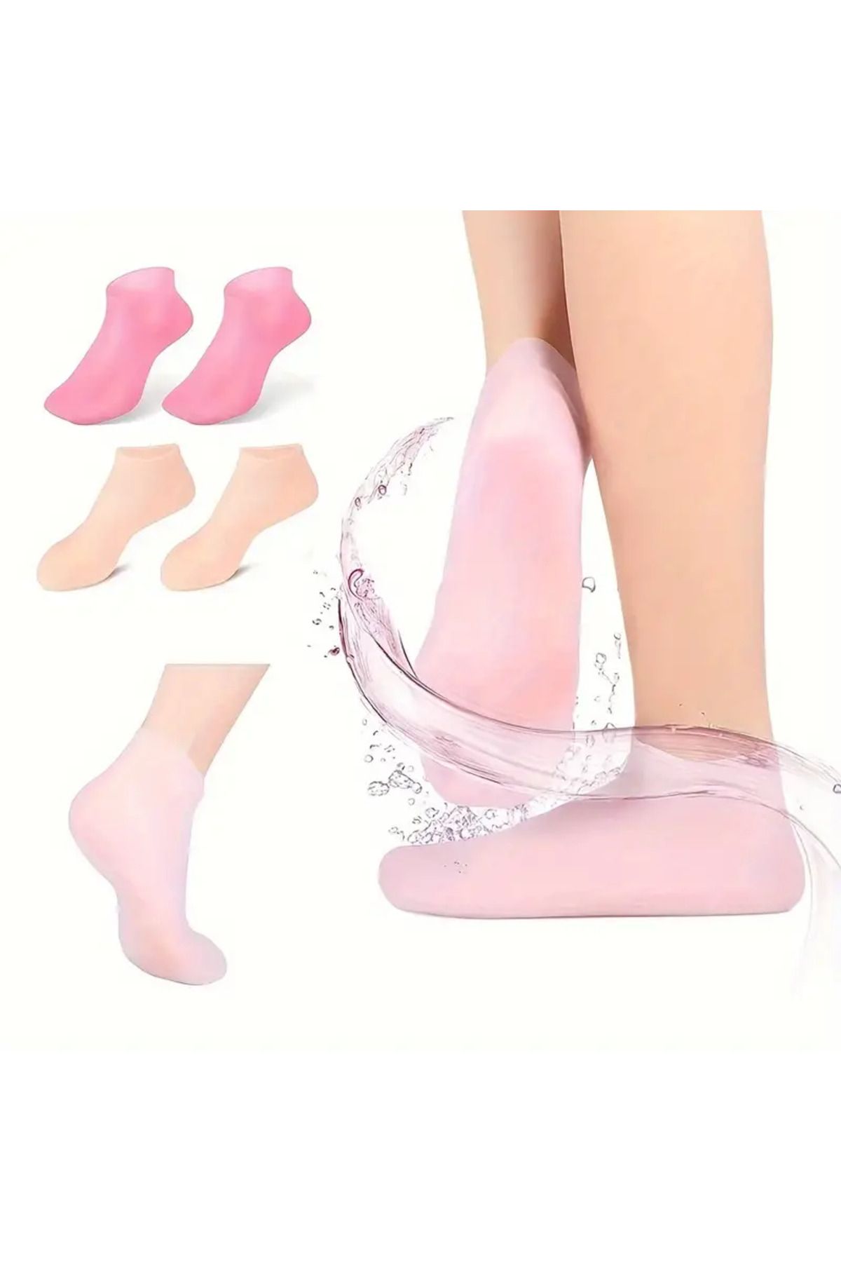 Allproduct Silikon Jel Ayak Nemlendirici Çorap