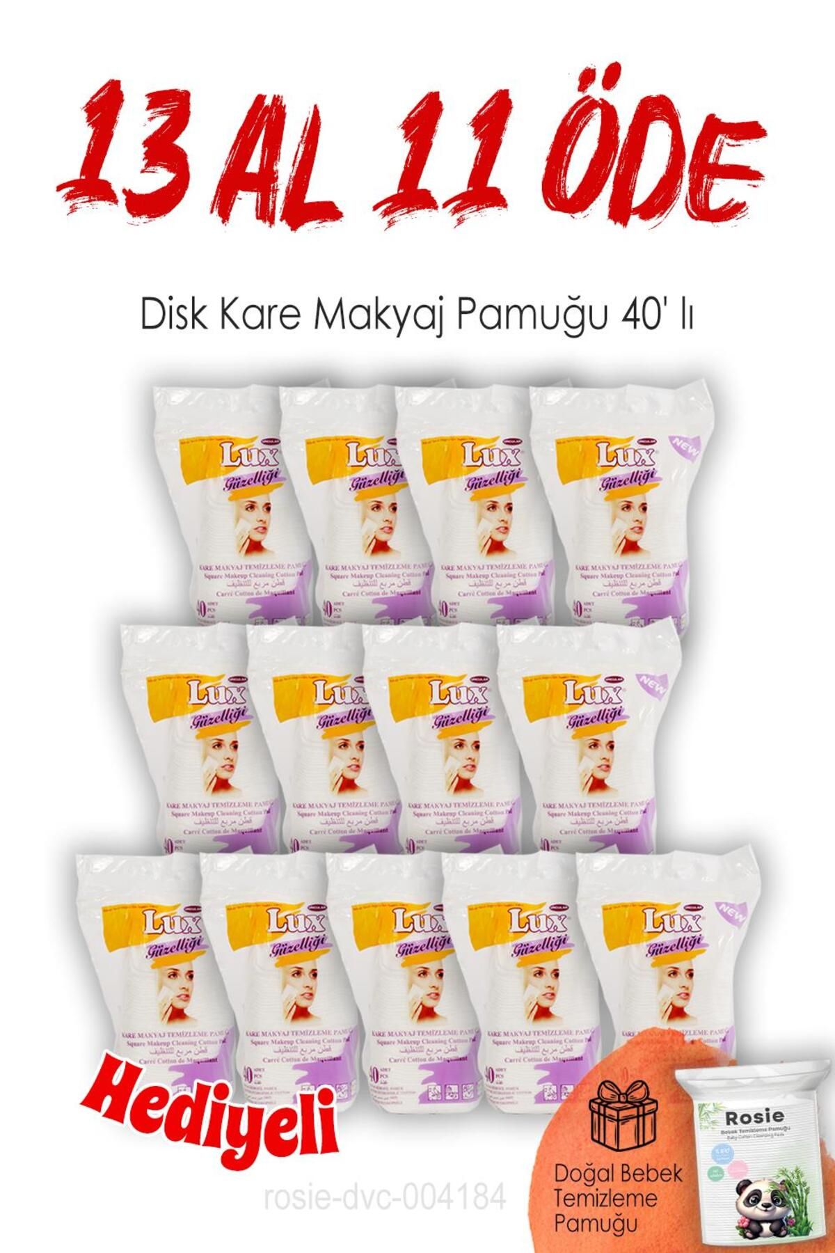 LUX 13 AL 11 ÖDE Lux Disk Kare Makyaj Pamuğu 40' lı ve ROSIE