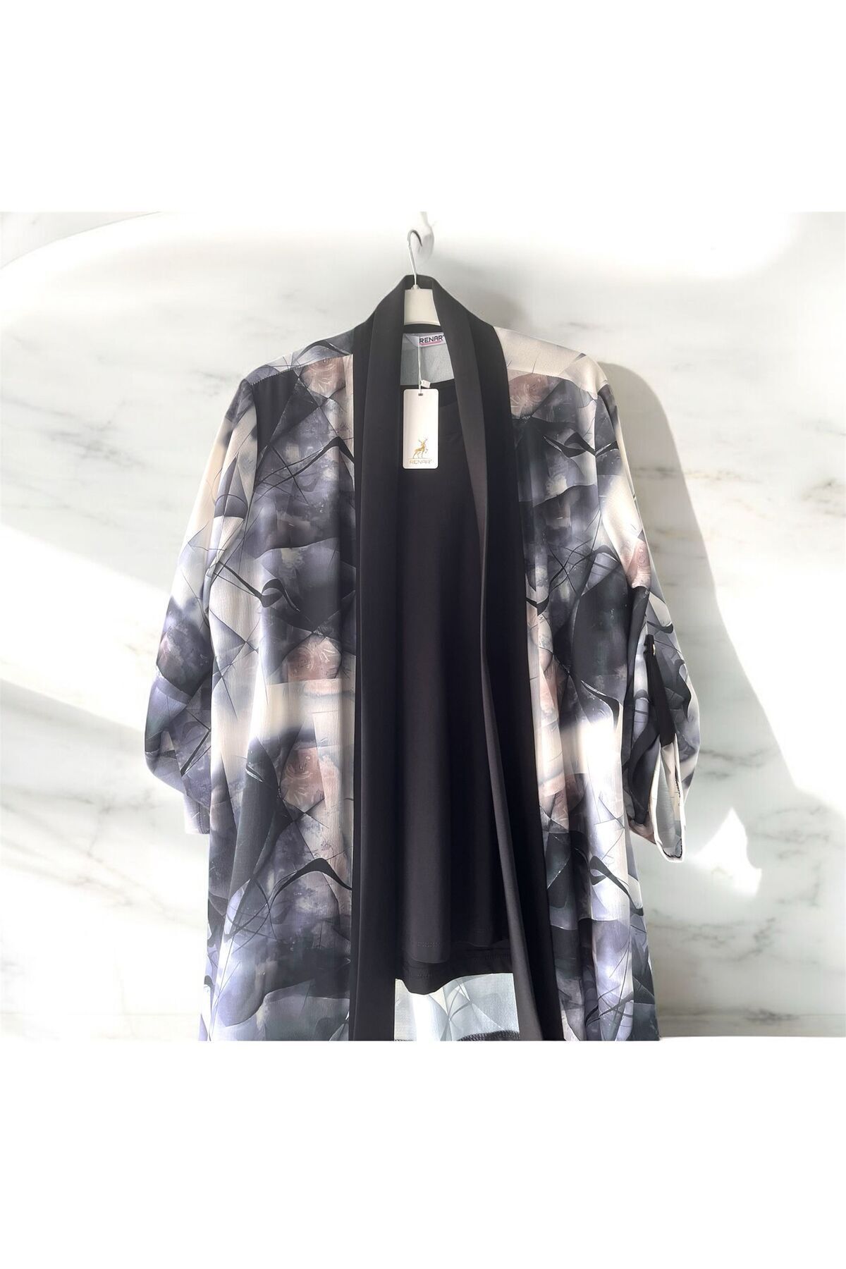 Butik Tesettürlü Anne Şifon İkili Takım