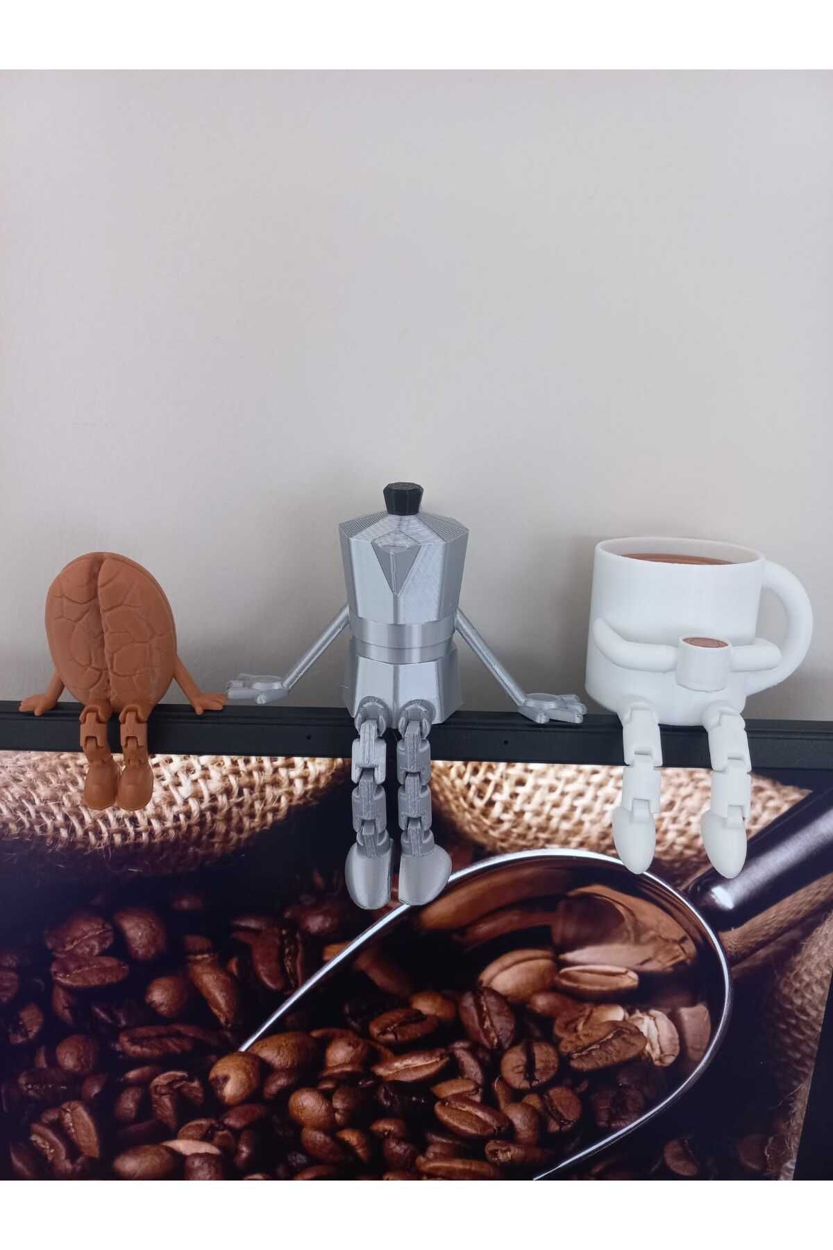 selmanbey 3'lü Ayaklı Kahve Seti - Kahve Köşesi - Moka Pot - Kahve Çekirdeği - Kahve Kupa Bardağı