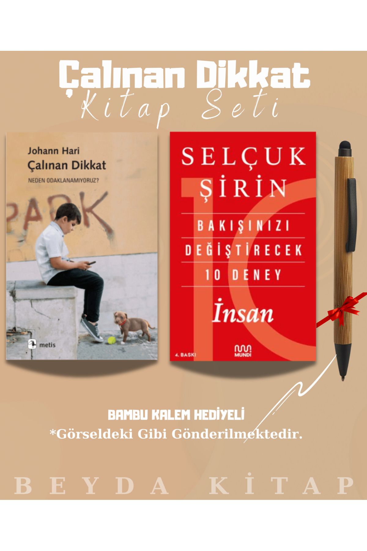 Metis Yayınları Çalınan Dikkat - Bakışınızı Değiştirecek 10 Deney - Bambu Kalem Hediyeli - Kitap Seti