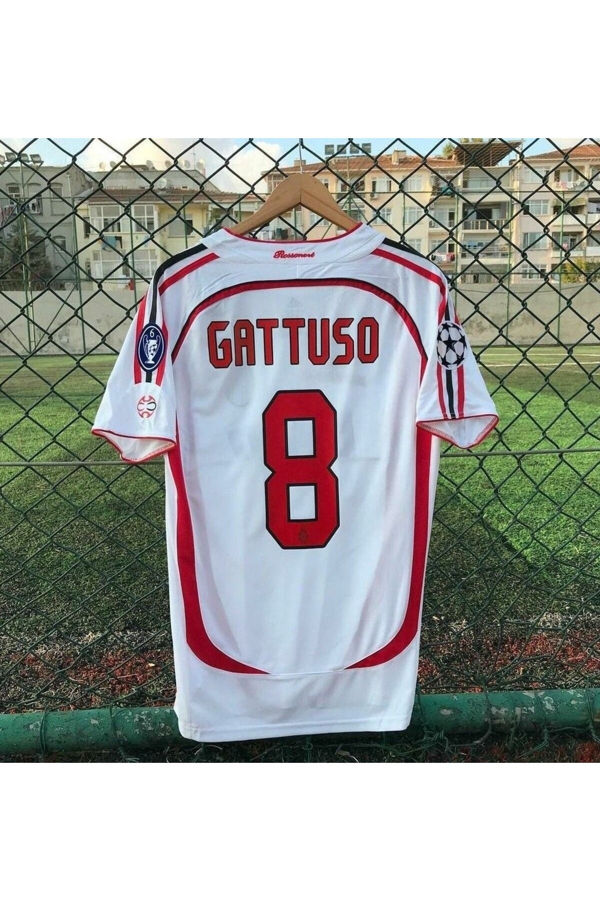 jabuka A.C M.İ.LA.N 2007 GATTUSO GENNARO NOSTALJİ YETİŞKİN FORMASI ( BEYAZ )