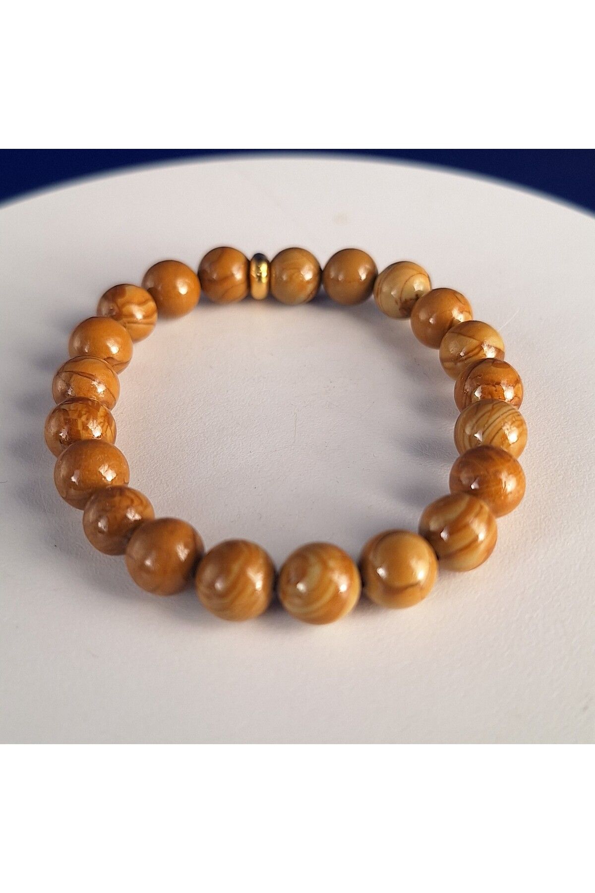 ERSOYDEMİRÖZDETAŞ ODUN JASPER FOSİL DOĞALTAŞ 8 MM BİLEKLİK