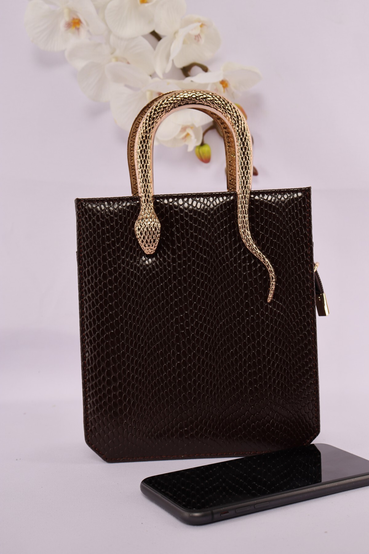 weem bag Elysara EB0143 | PİTON GÖZ ALICI YILAN SAP PORTFÖY ÇANTA görsel 2