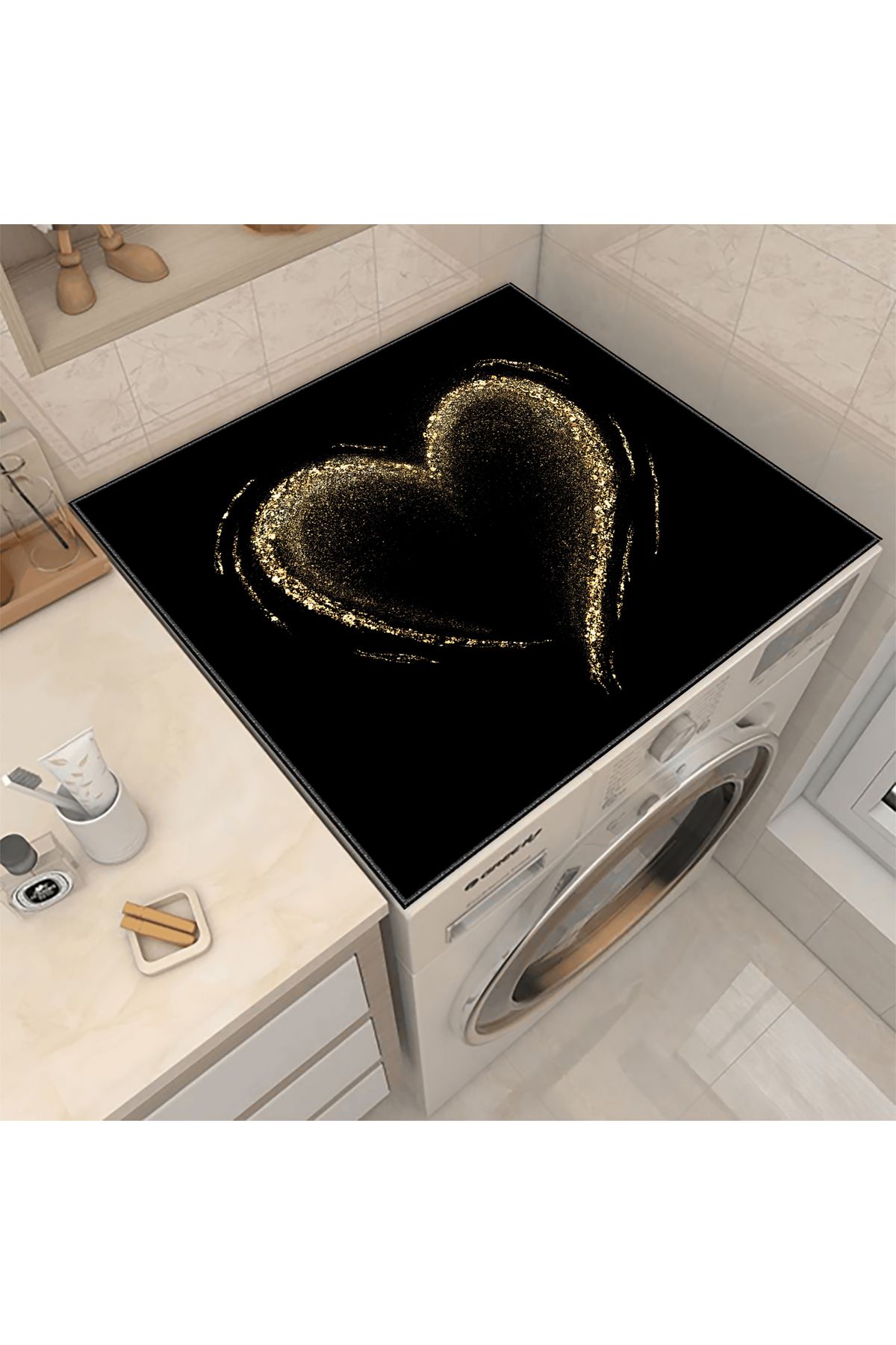 Nova Home Çamaşır Makinesi Örtüsü Kurutma Makinesi Matı - Kaymaz Yıkanabilir Leke Tutmaz Su Geçirmez