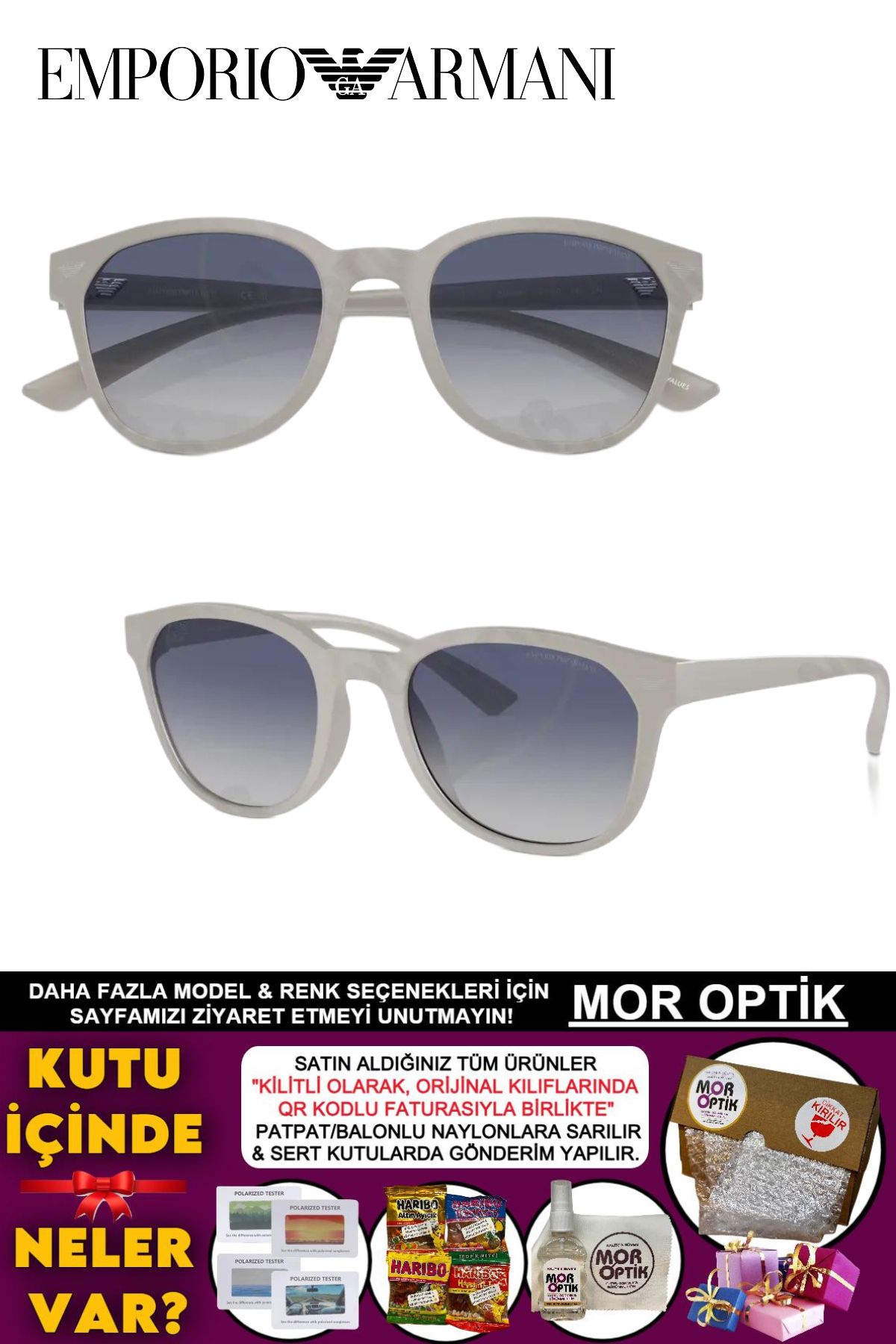 Emporio Armani EA4225U 53-20-145 3N "SPORTİF OVAL MODEL UNİSEX" MEDİUM SİZE