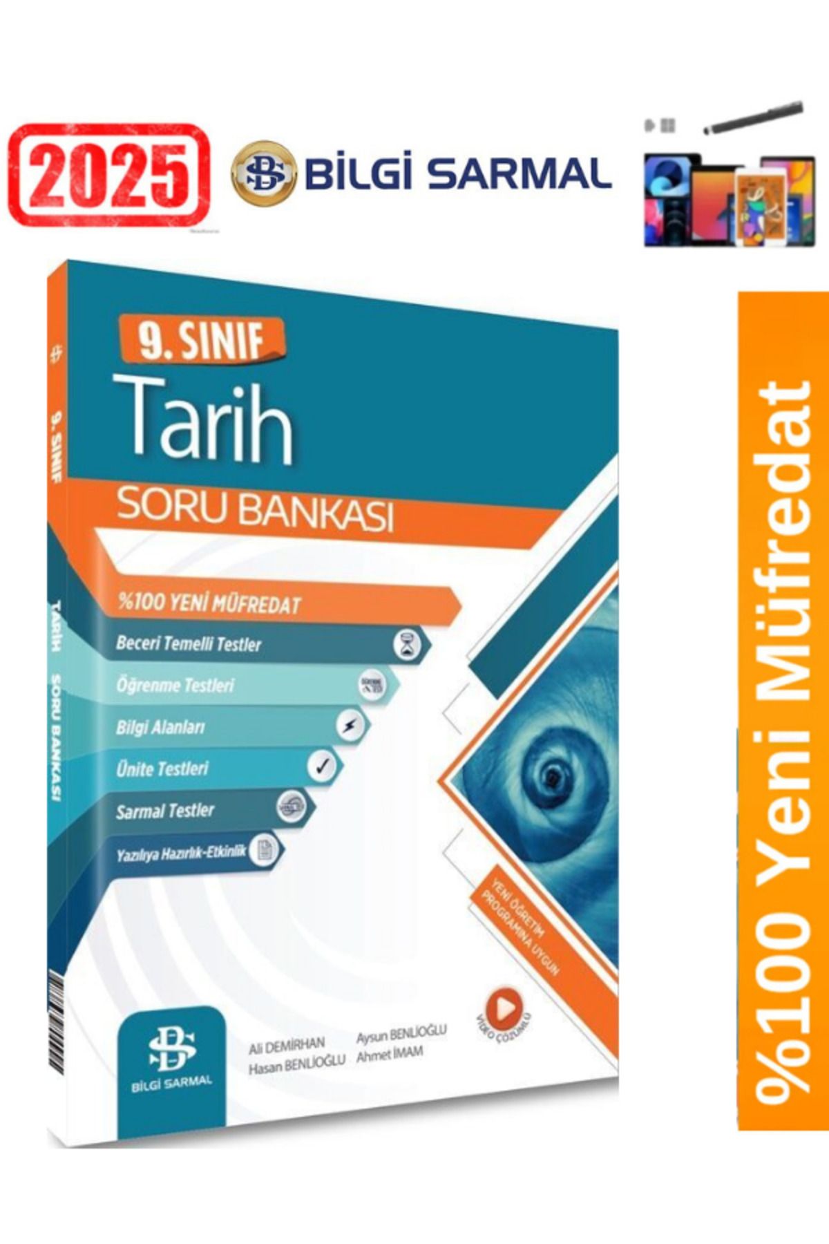 Bilgi Sarmal Yayınları 2025 Güncel 9.Sınıf Tarih %100 Yeni Müfredat Soru Bankası+Android Kalem