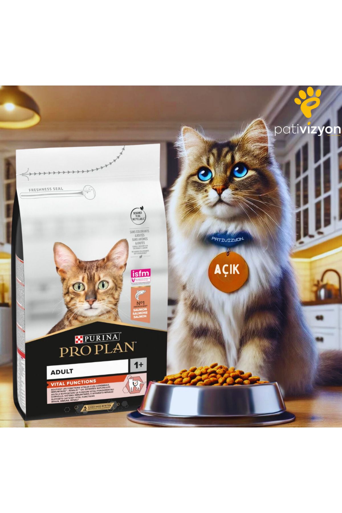 Pro Plan Yetişkin Somonlu Kedi Maması 1 Kg Açık