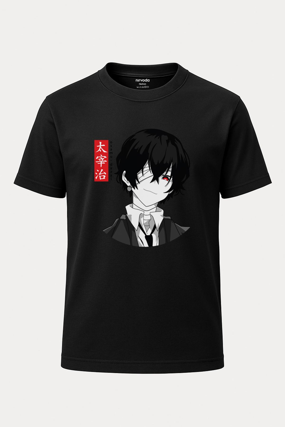 nirvoda Unisex Osamu Dazai Baskılı Bungou Stray Dogs Tişört - Anime T-shirt